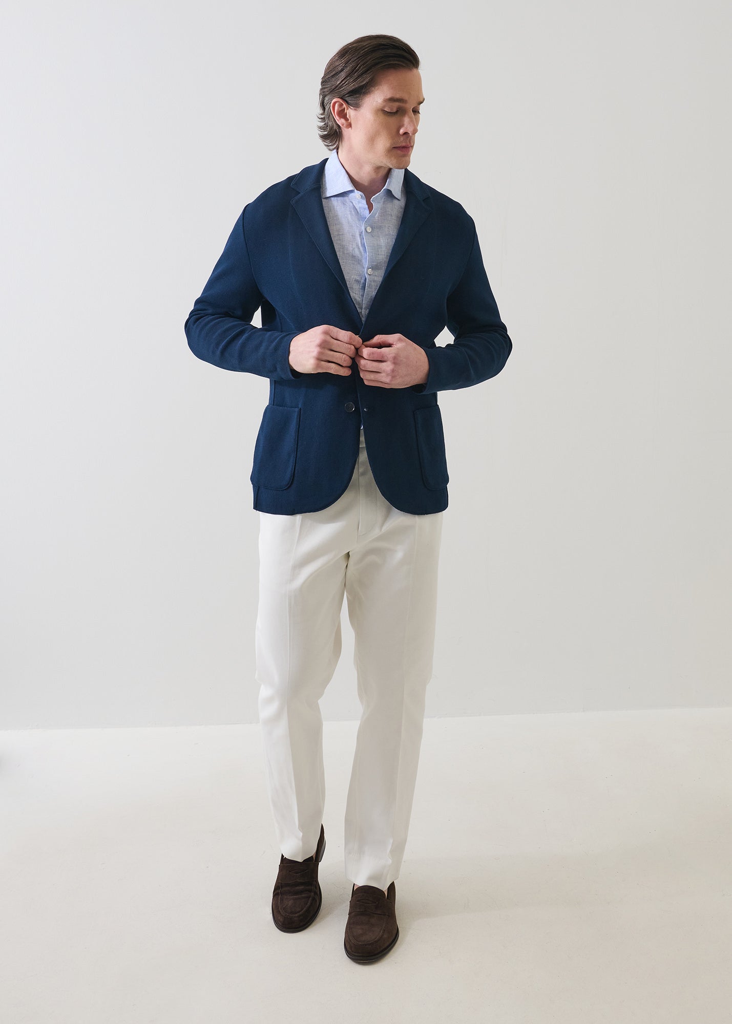 Cotton Half Milano Knit Blazer - PATRICK ASSARAF