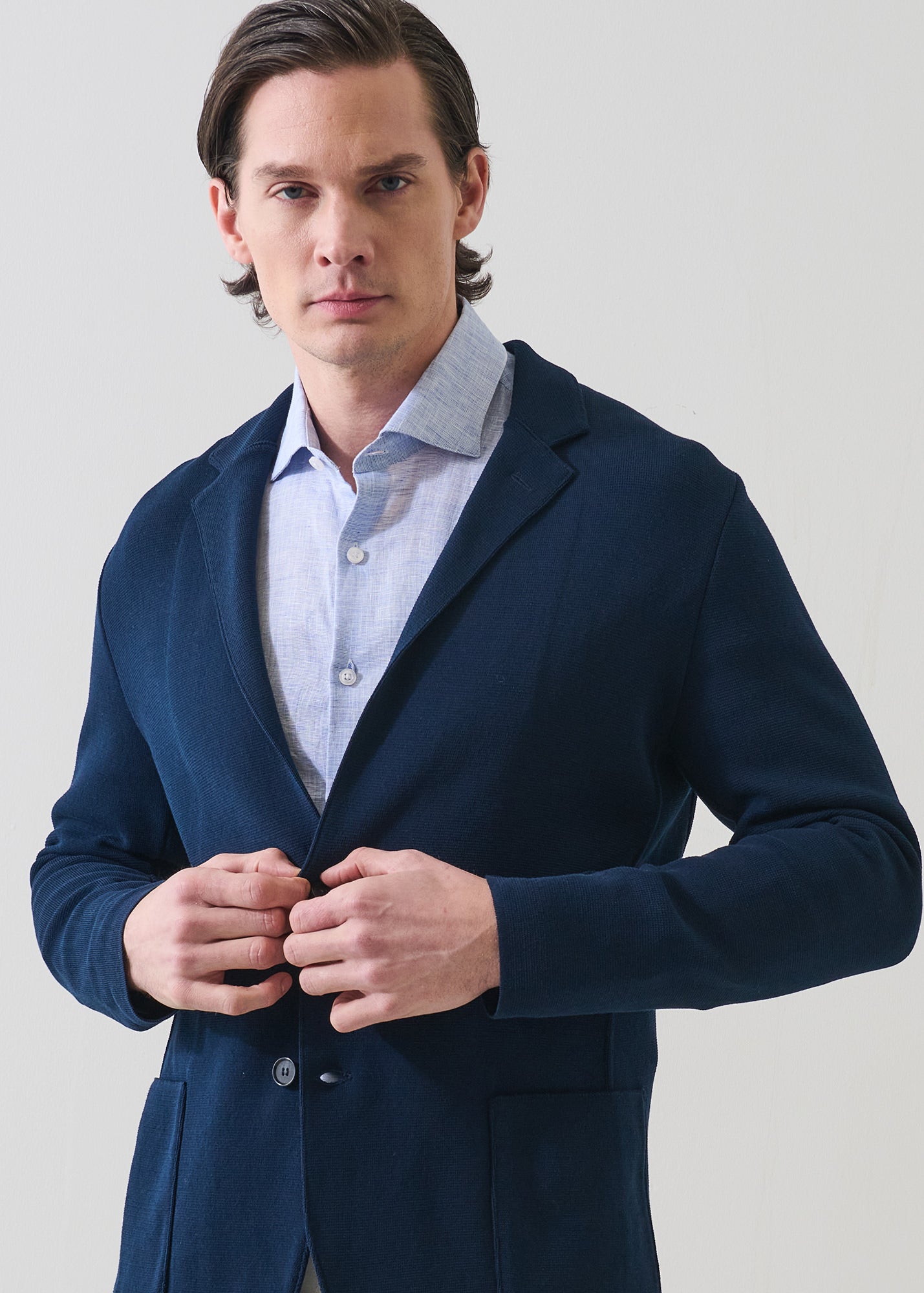 Cotton Half Milano Knit Blazer - PATRICK ASSARAF