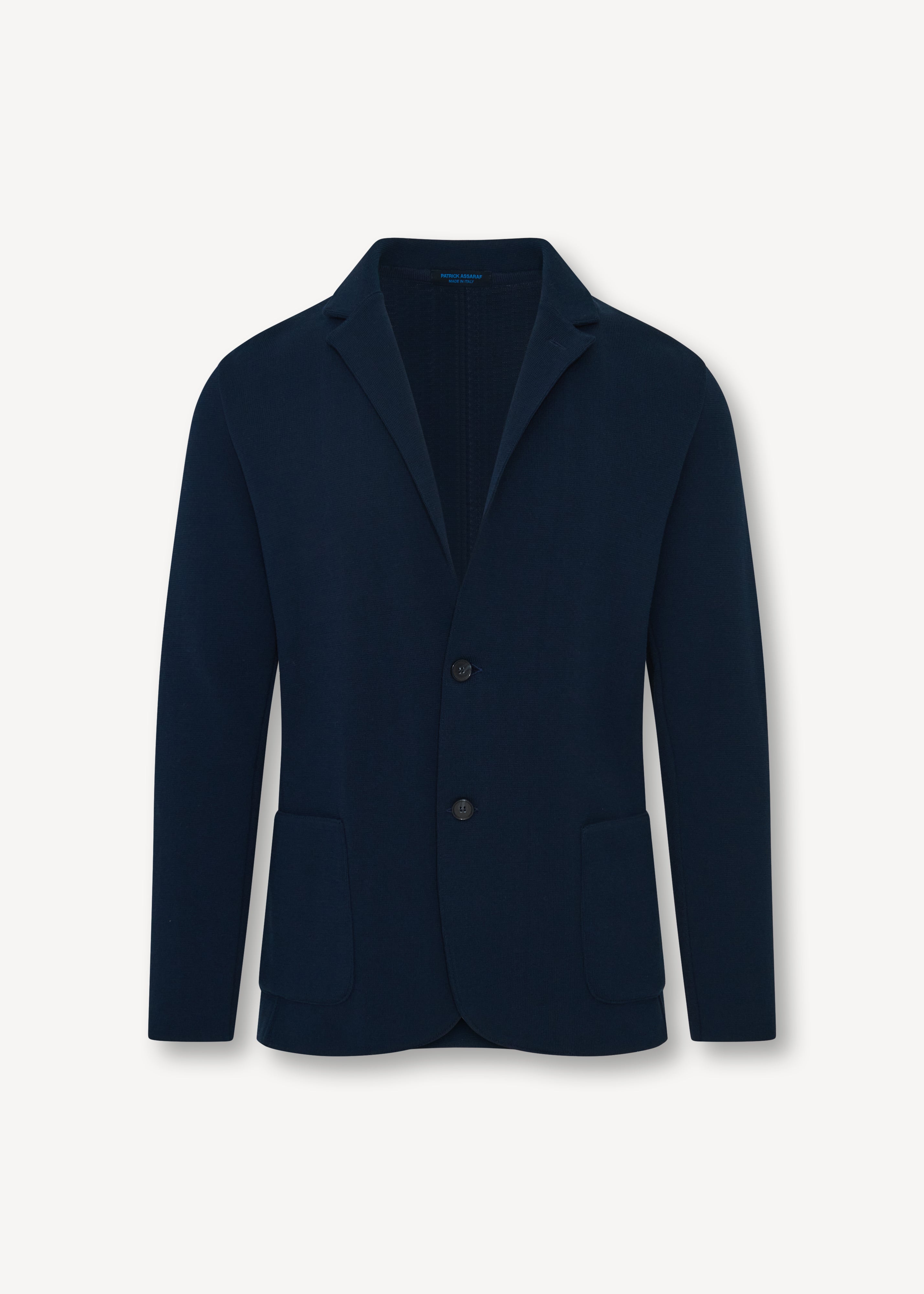 Cotton Half Milano Knit Blazer - PATRICK ASSARAF