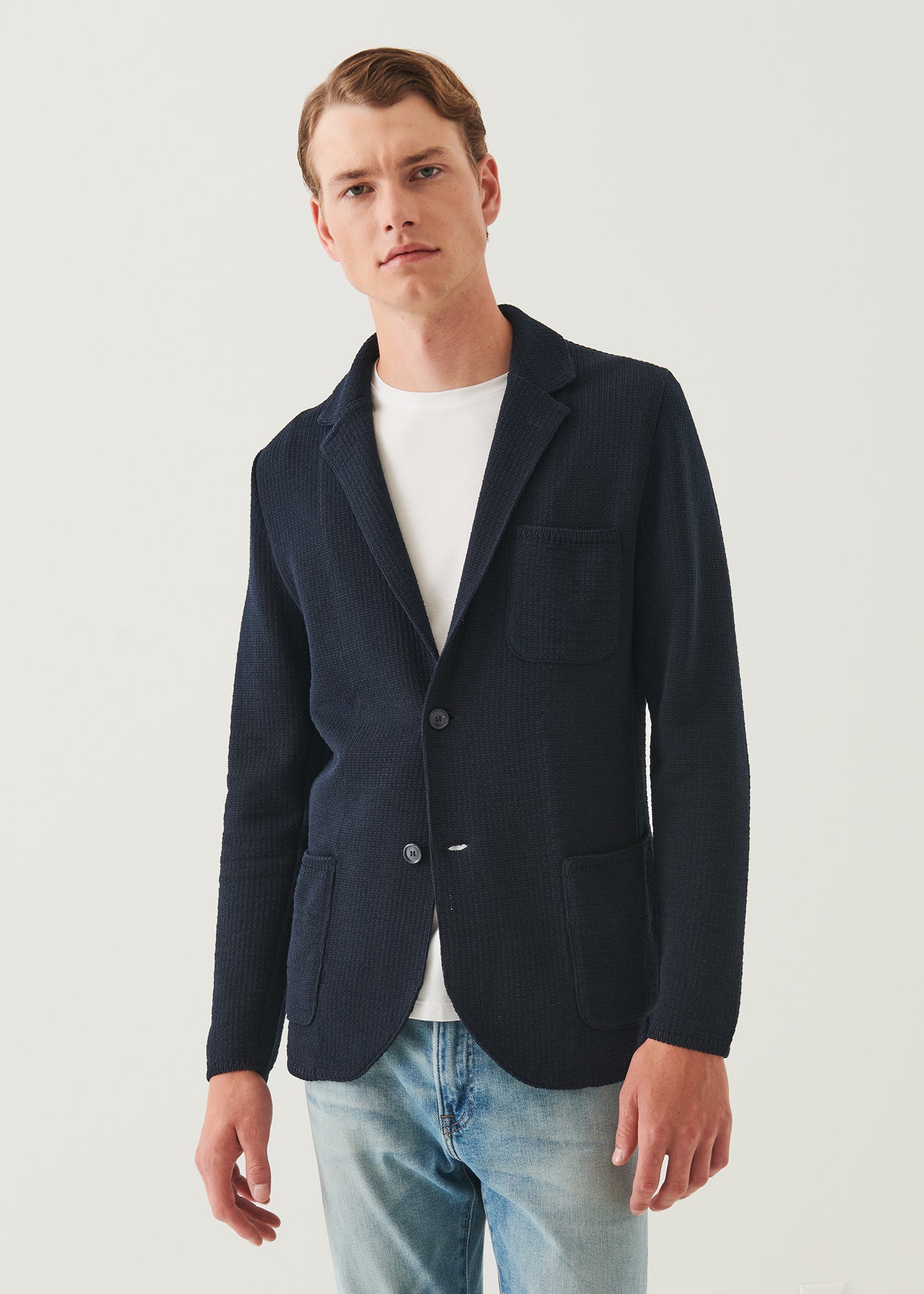 Cotton Knit Two Button Blazer - PATRICK ASSARAF