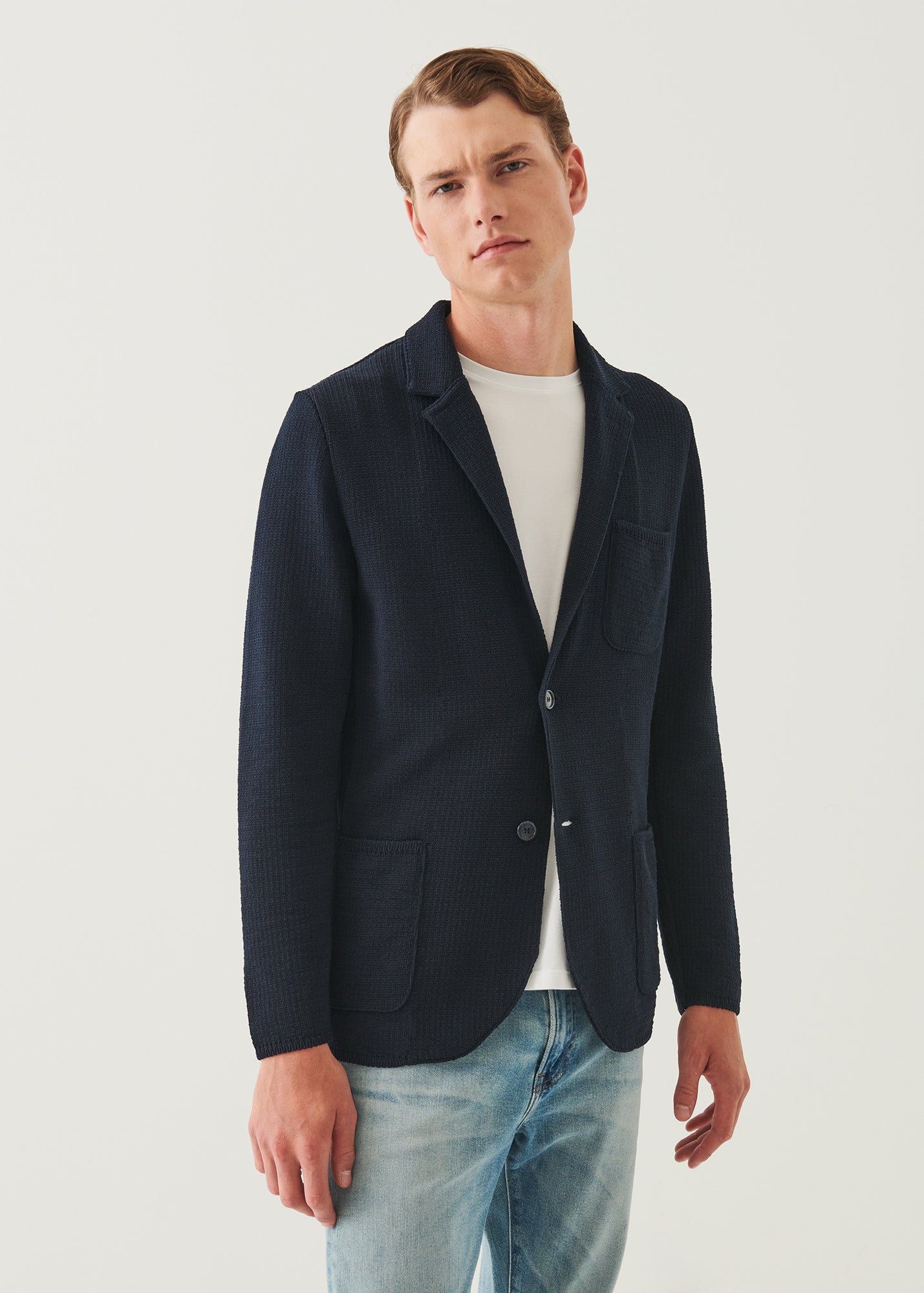 Cotton Knit Two Button Blazer - PATRICK ASSARAF