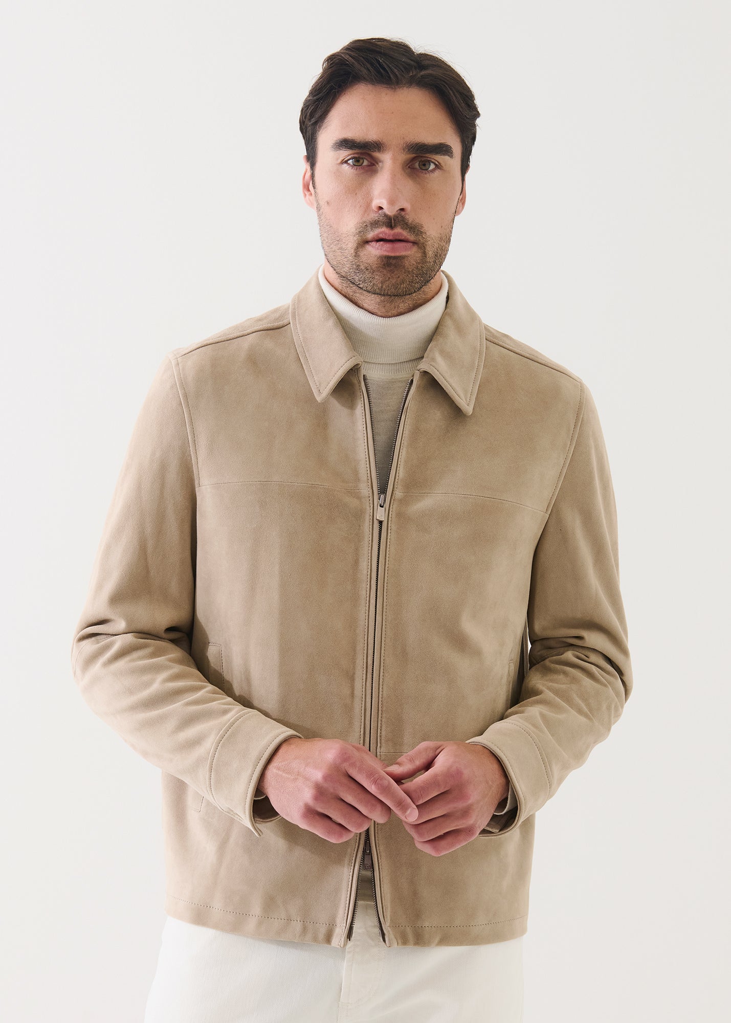 Suede Unlined Shirt Jacket