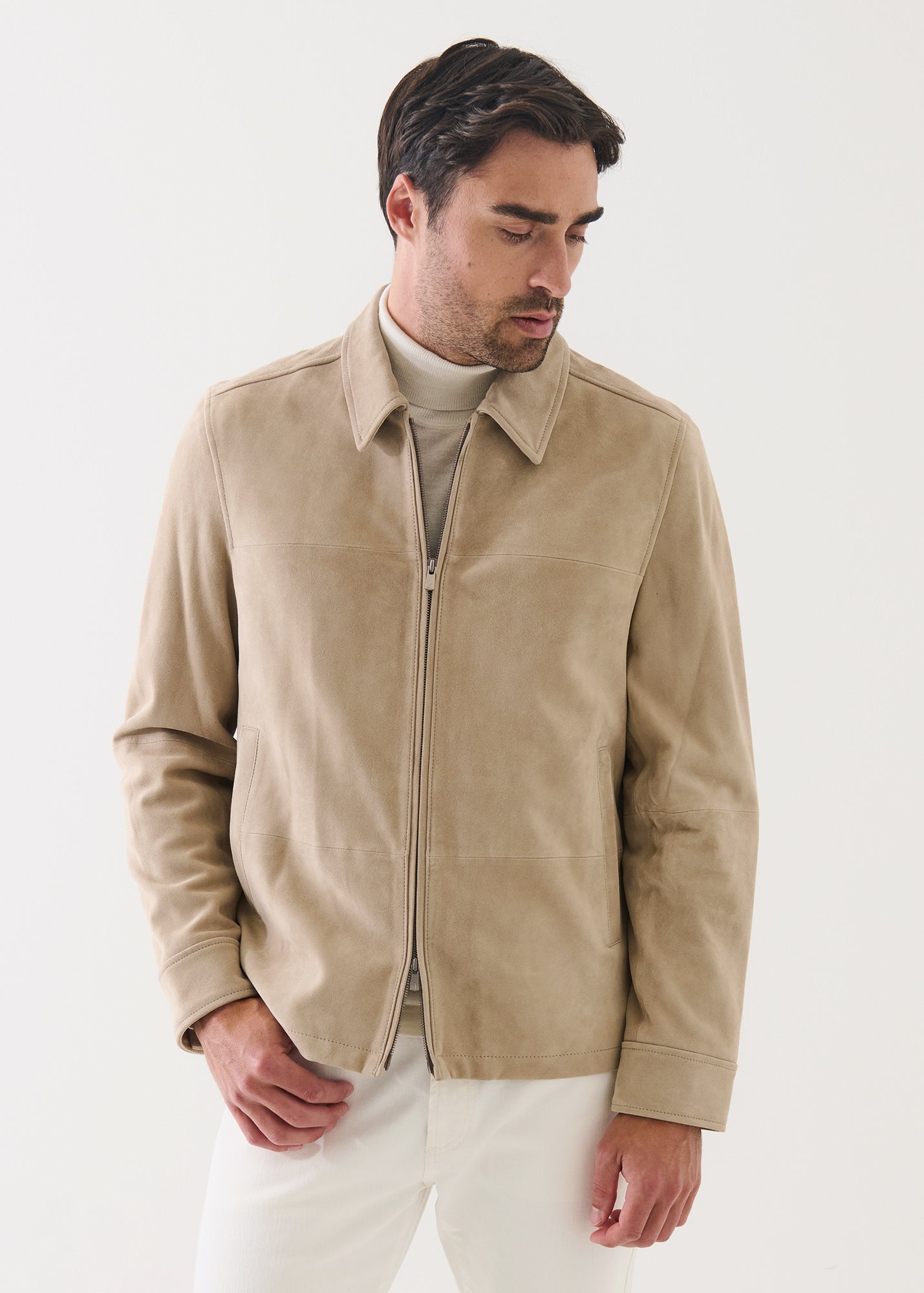 Suede Unlined Shirt Jacket