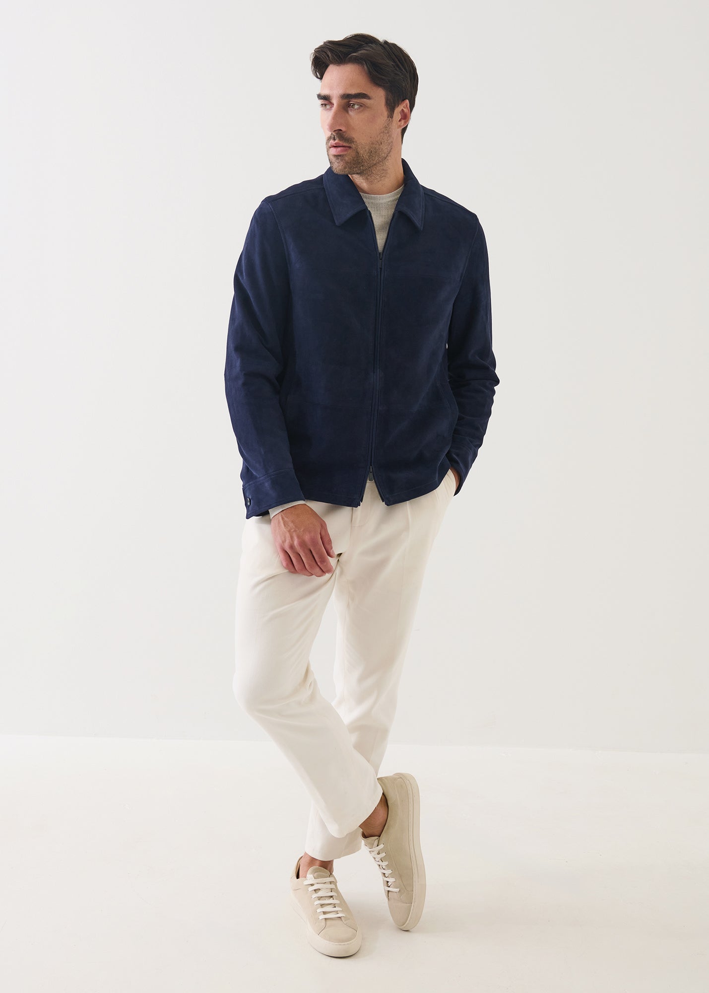 Suede Unlined Shirt Jacket