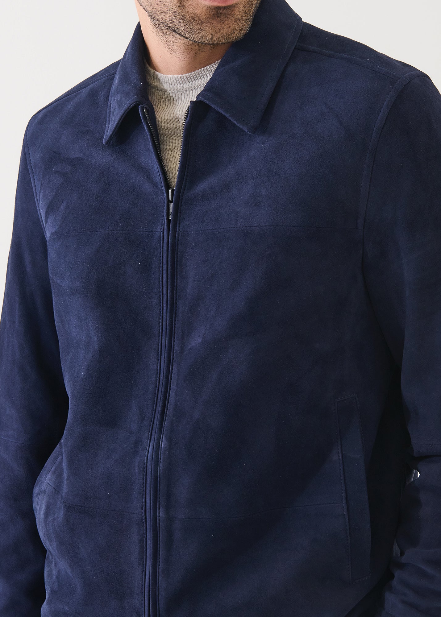 Suede Unlined Shirt Jacket