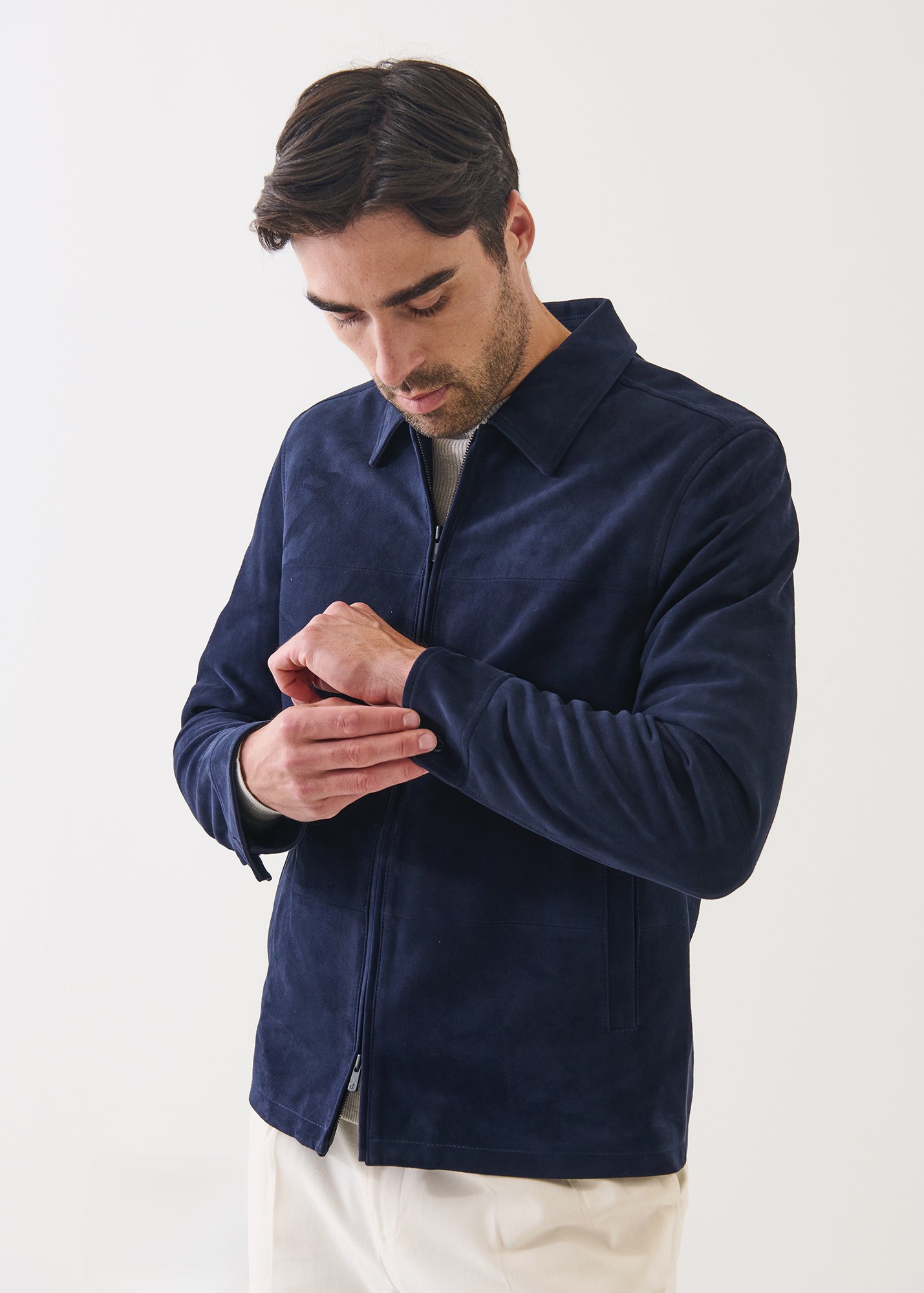 Suede Unlined Shirt Jacket