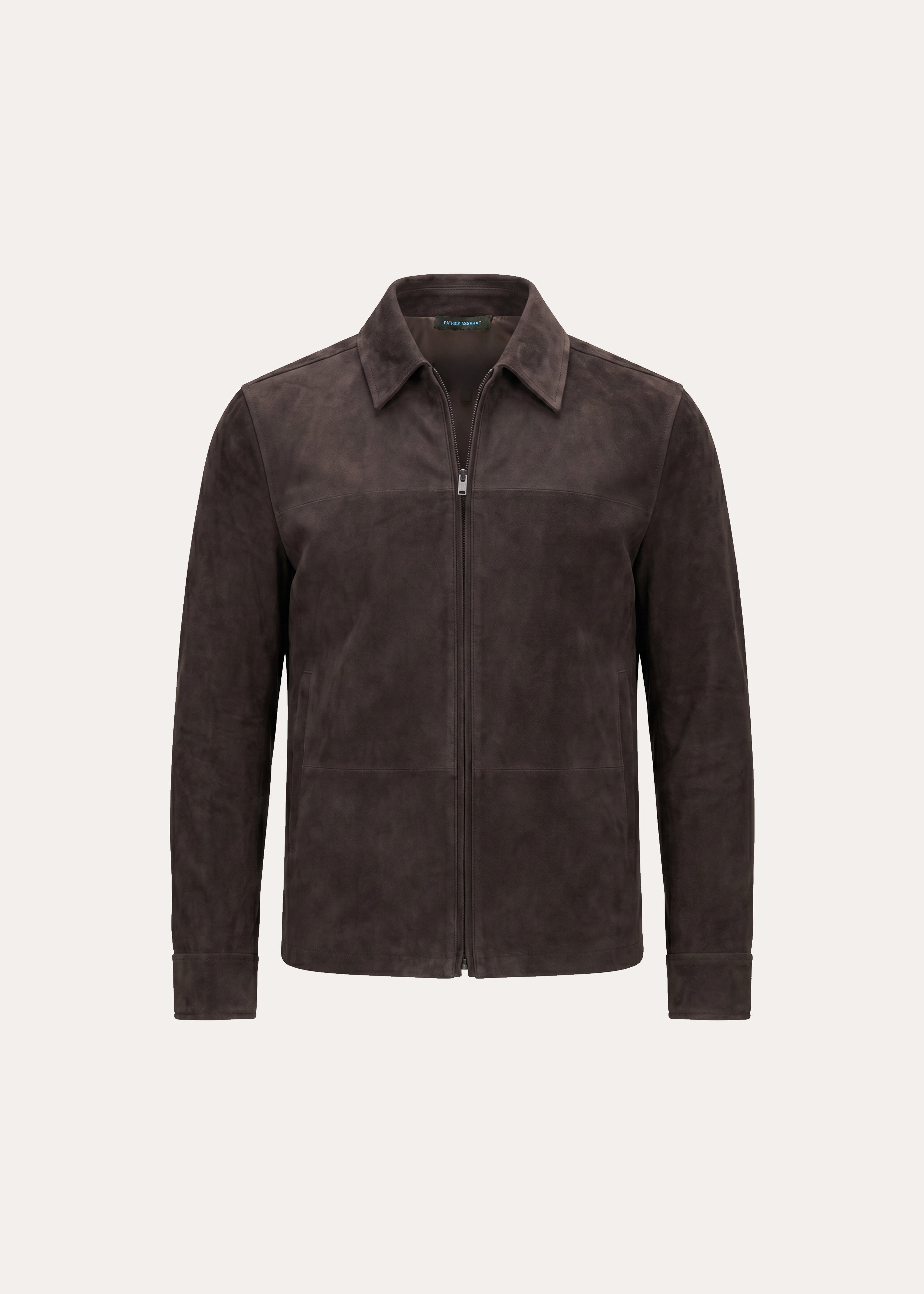 Suede Zip Up Shirt Jacket - PATRICK ASSARAF