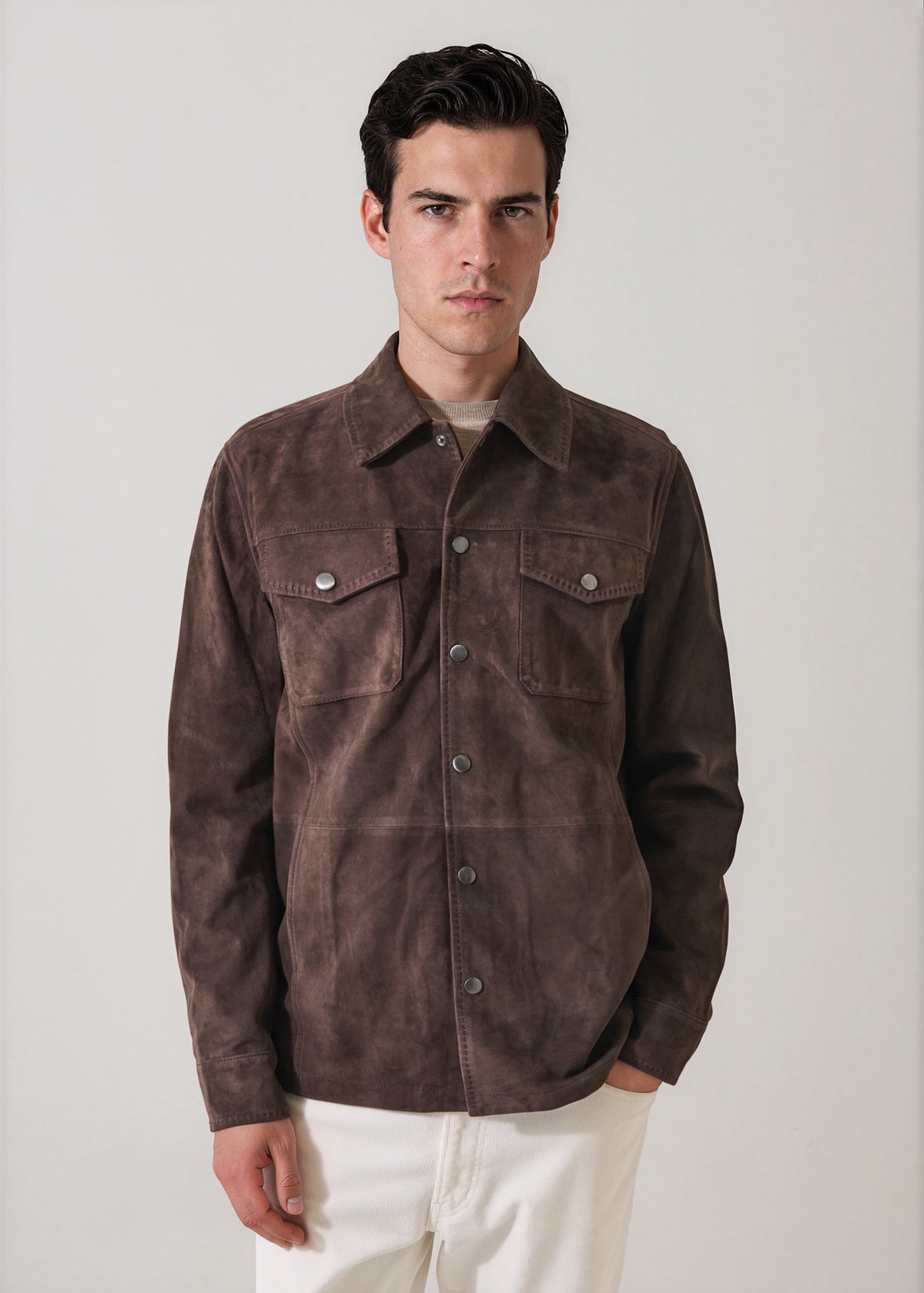 Suede Shirt Jacket - PATRICK ASSARAF