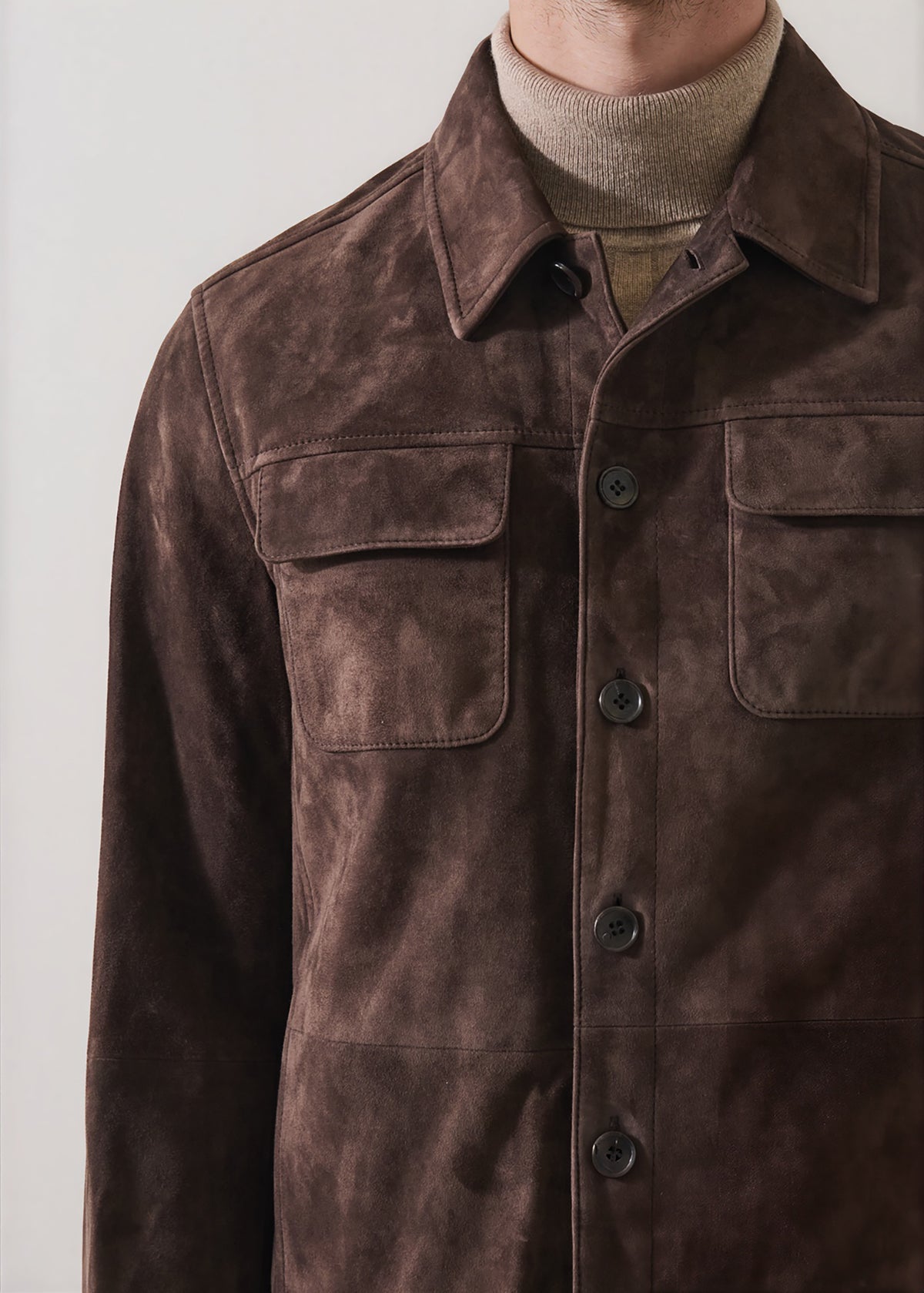 Suede Utility Jacket - PATRICK ASSARAF