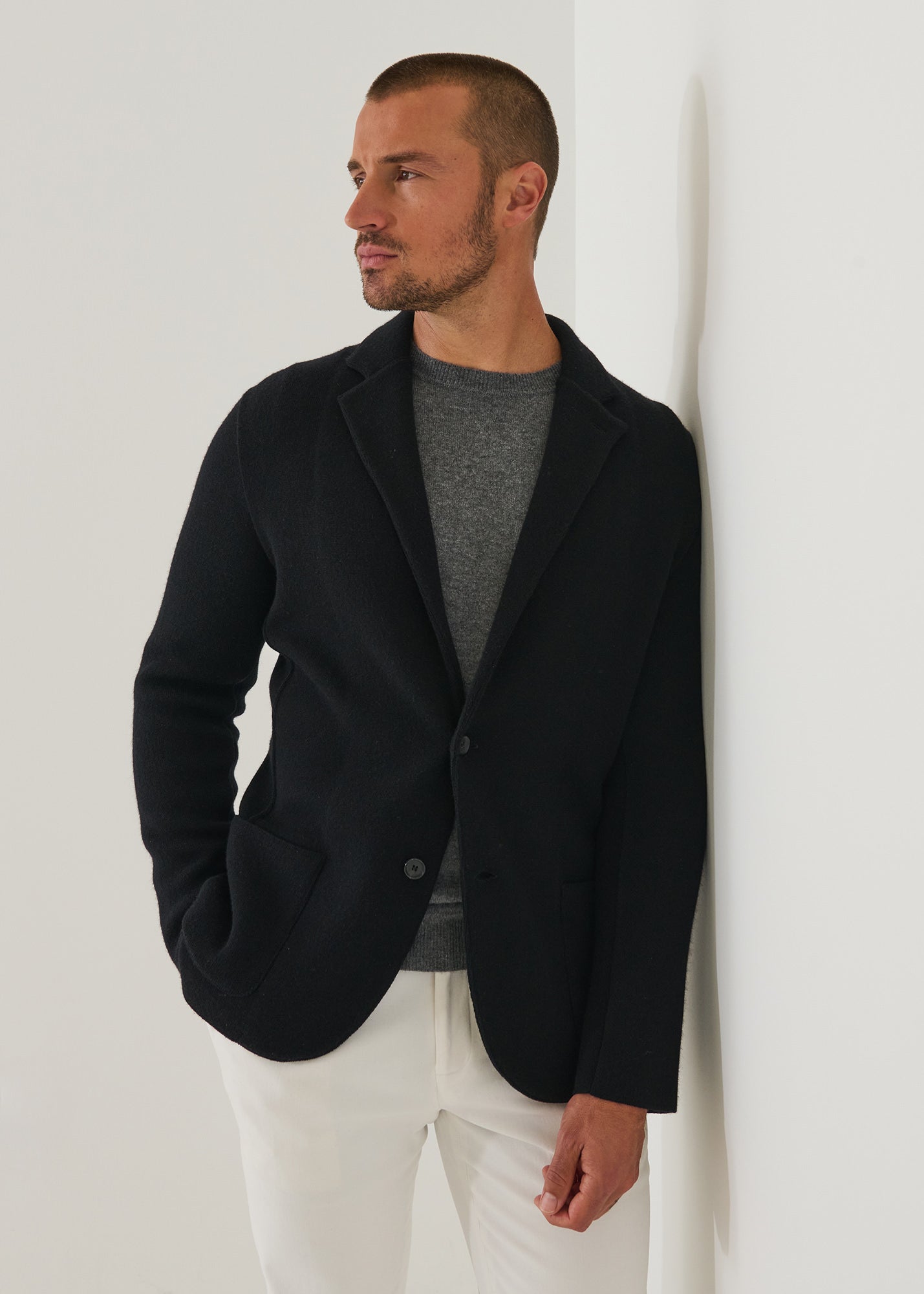 Italian Cashmere Two-Button Blazer