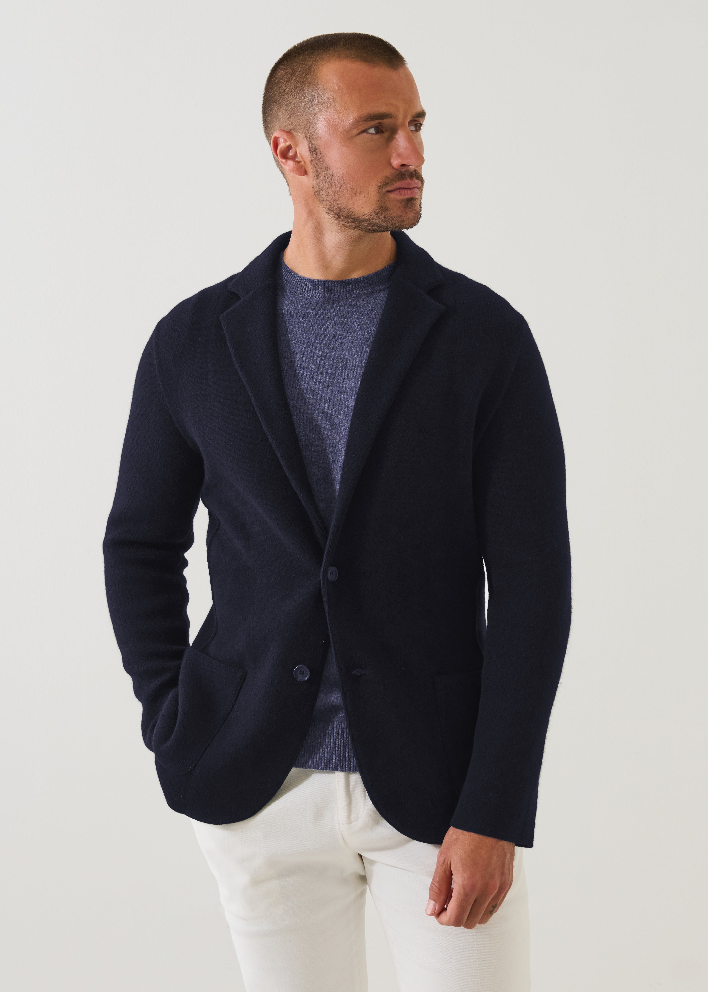 Italian Cashmere Two-Button Blazer
