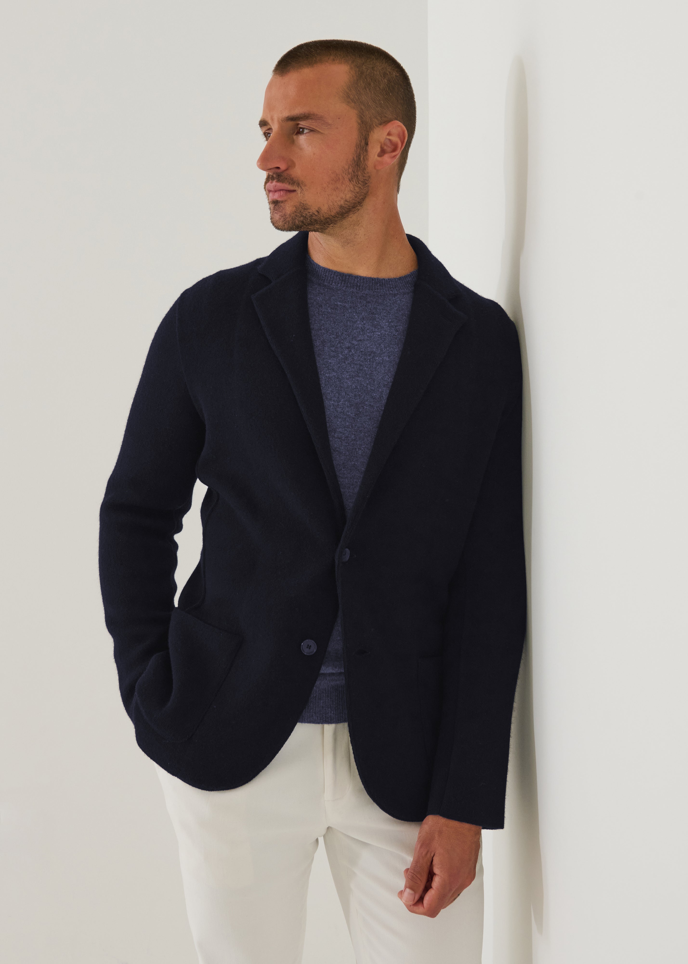 Italian Cashmere Two-Button Blazer