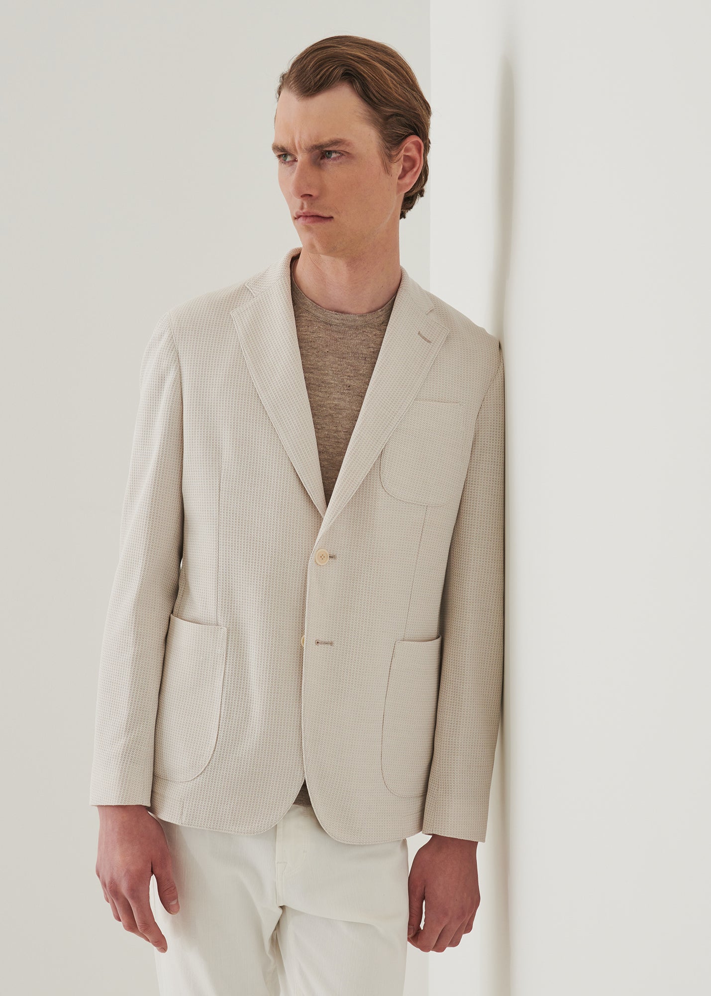 Cotton Two-Button Blazer