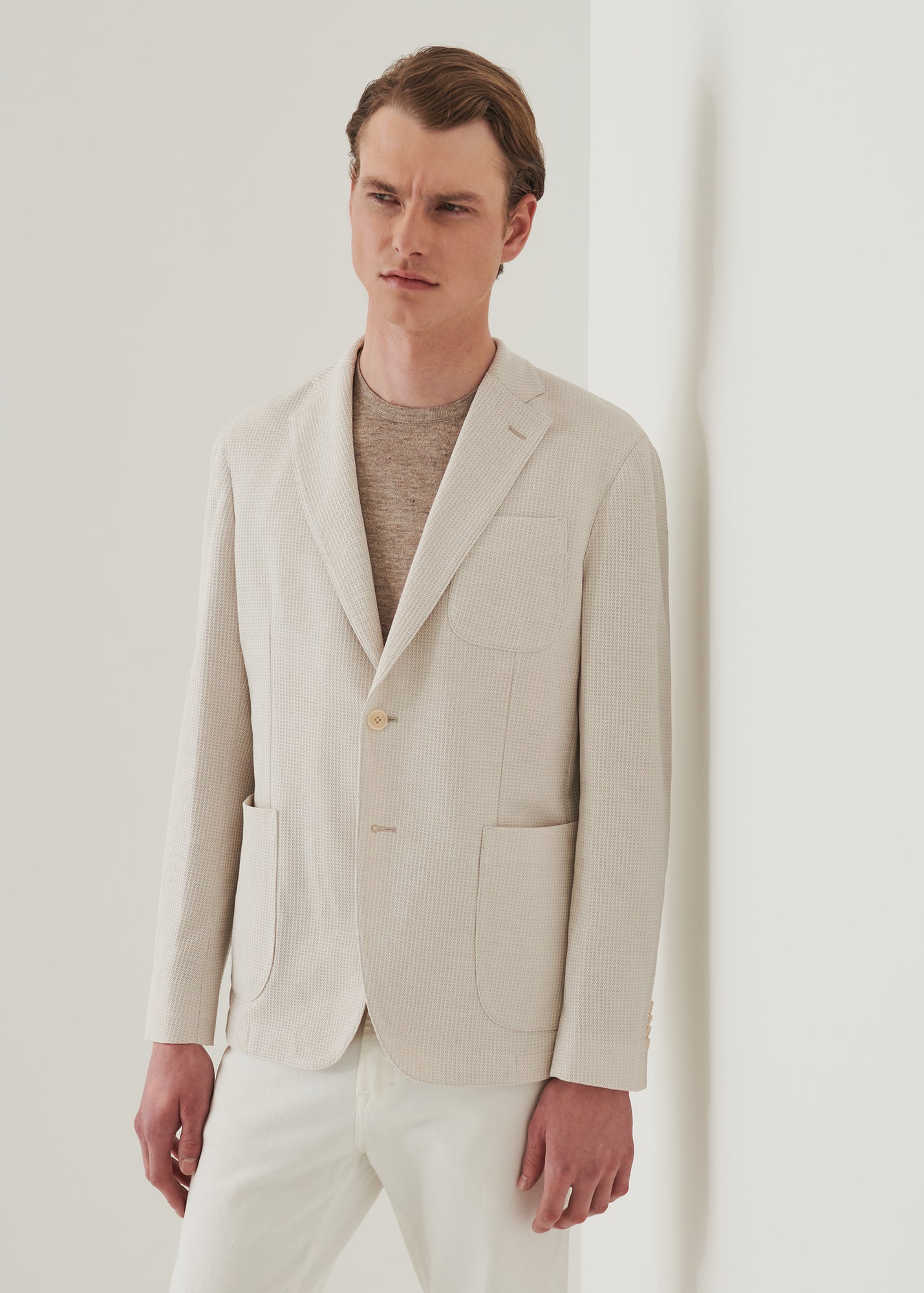 Cotton Two-Button Blazer