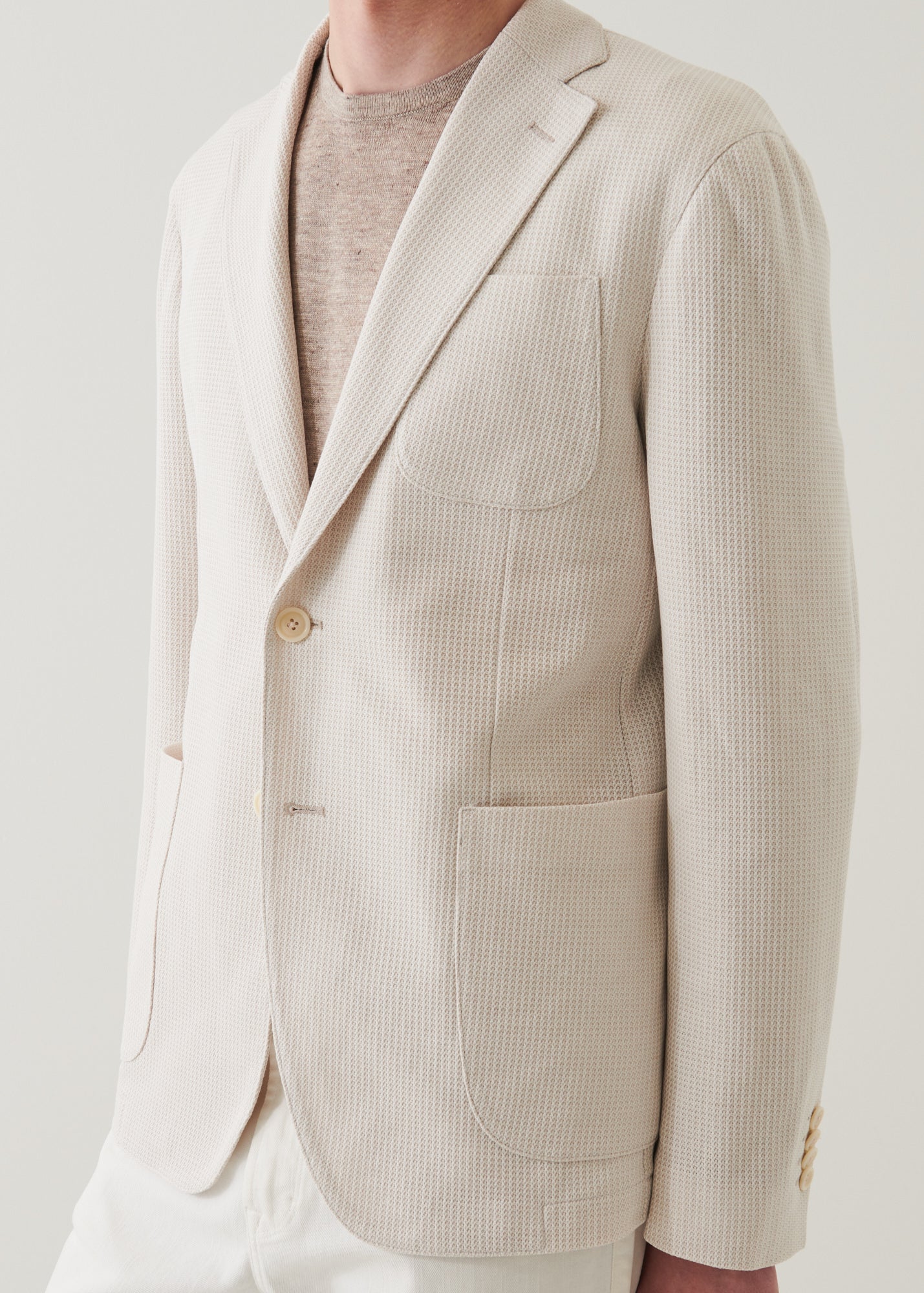 Cotton Two-Button Blazer