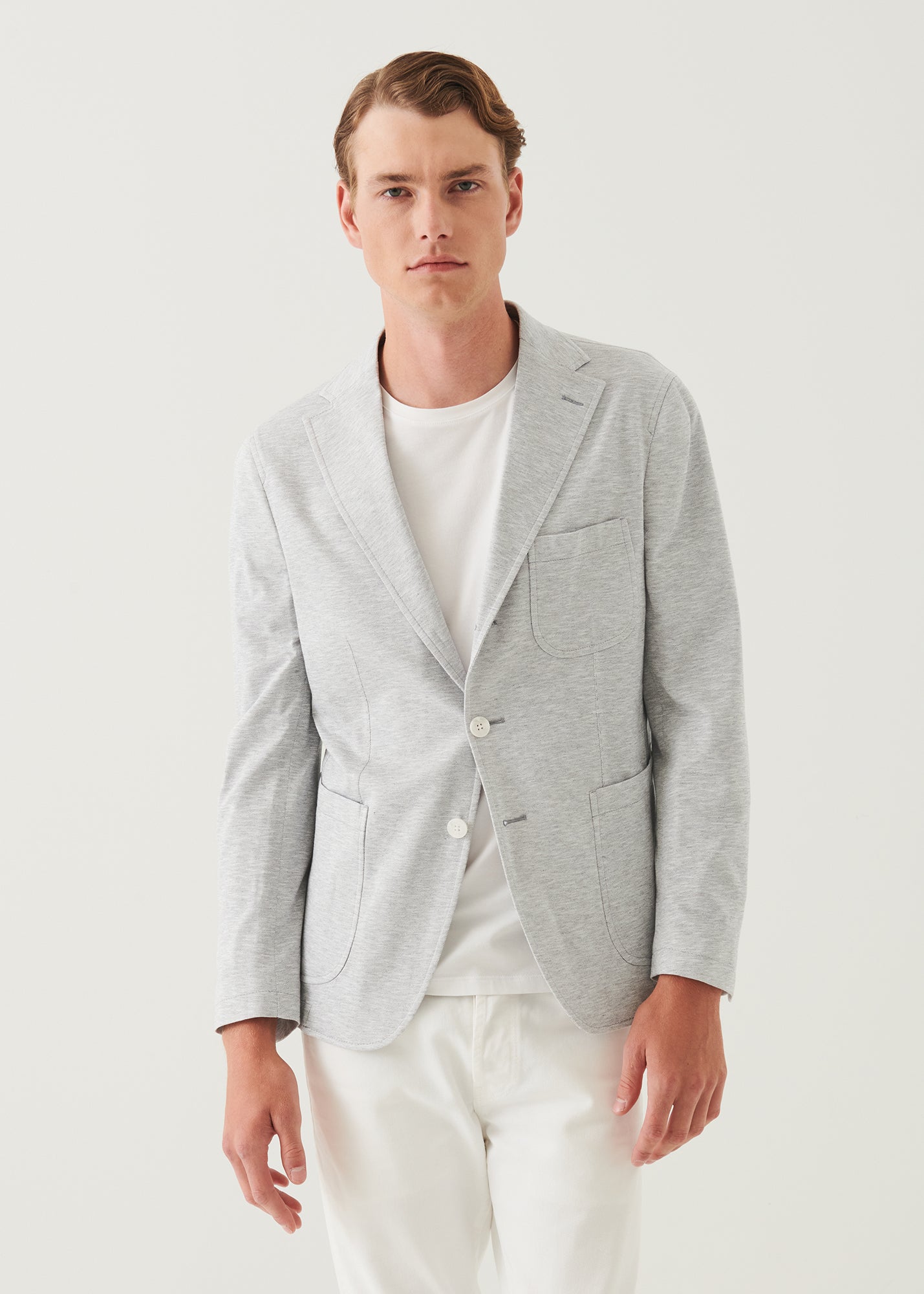 Cotton Two-Button Blazer