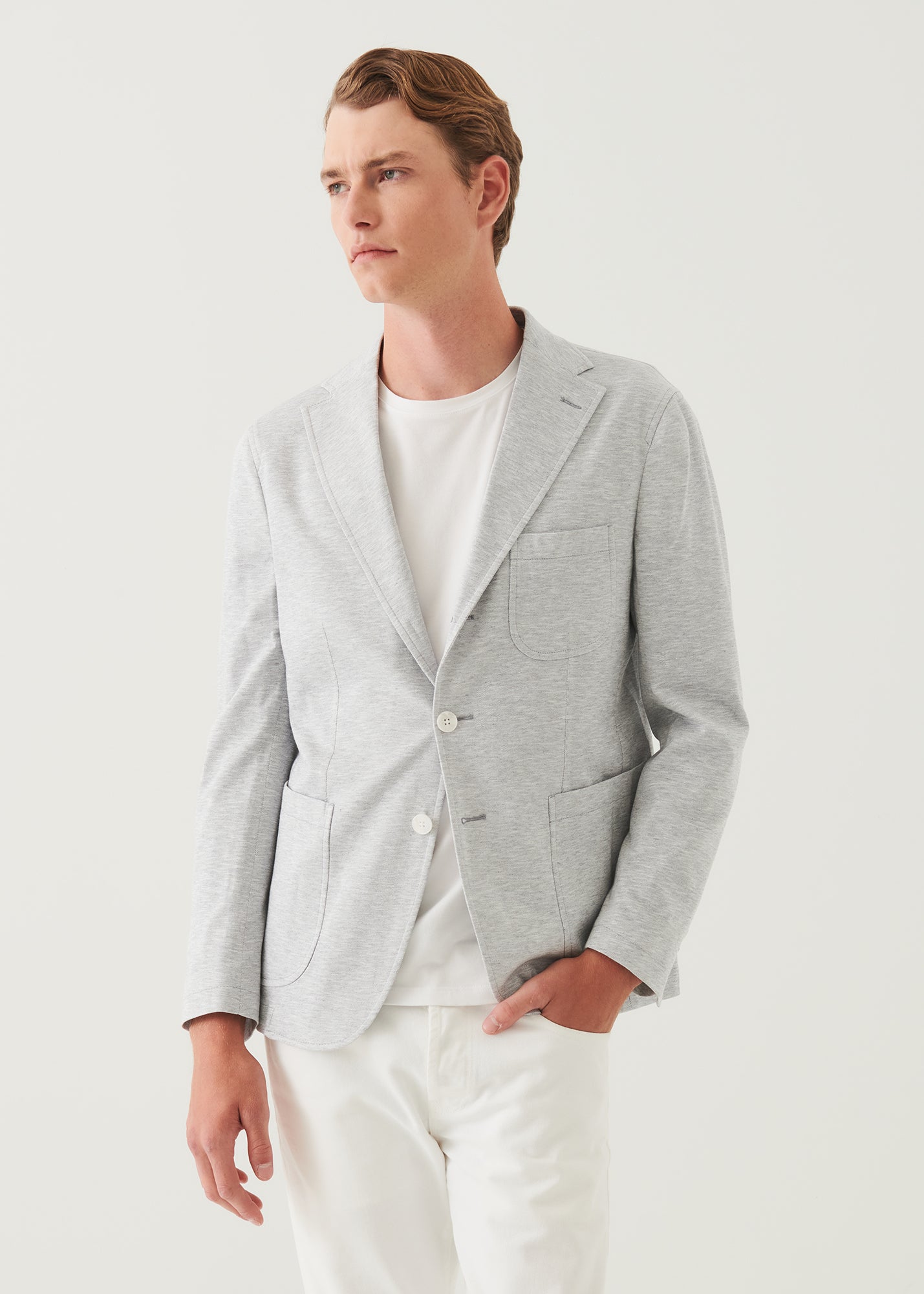 Cotton Two-Button Blazer