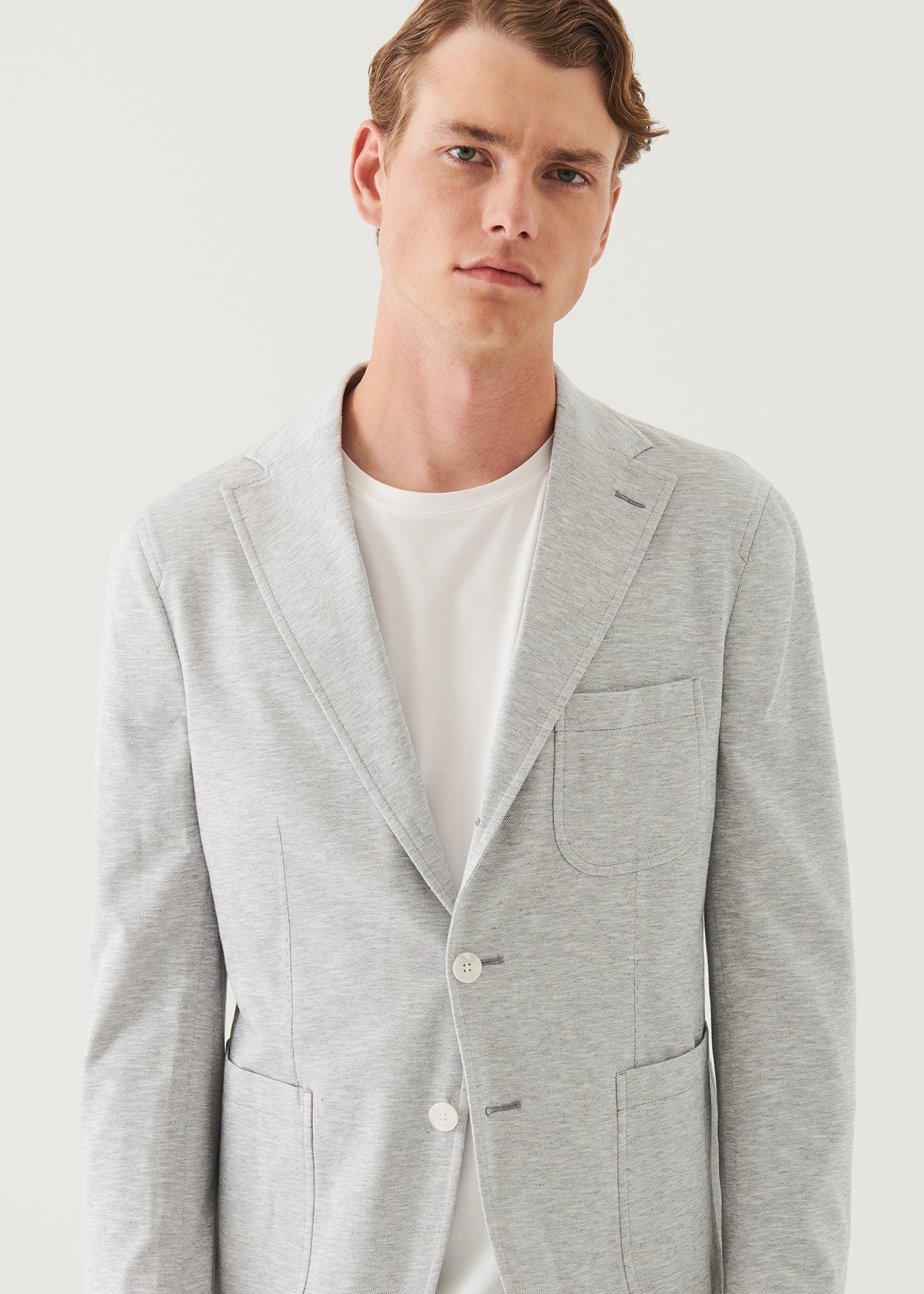 Cotton Two-Button Blazer