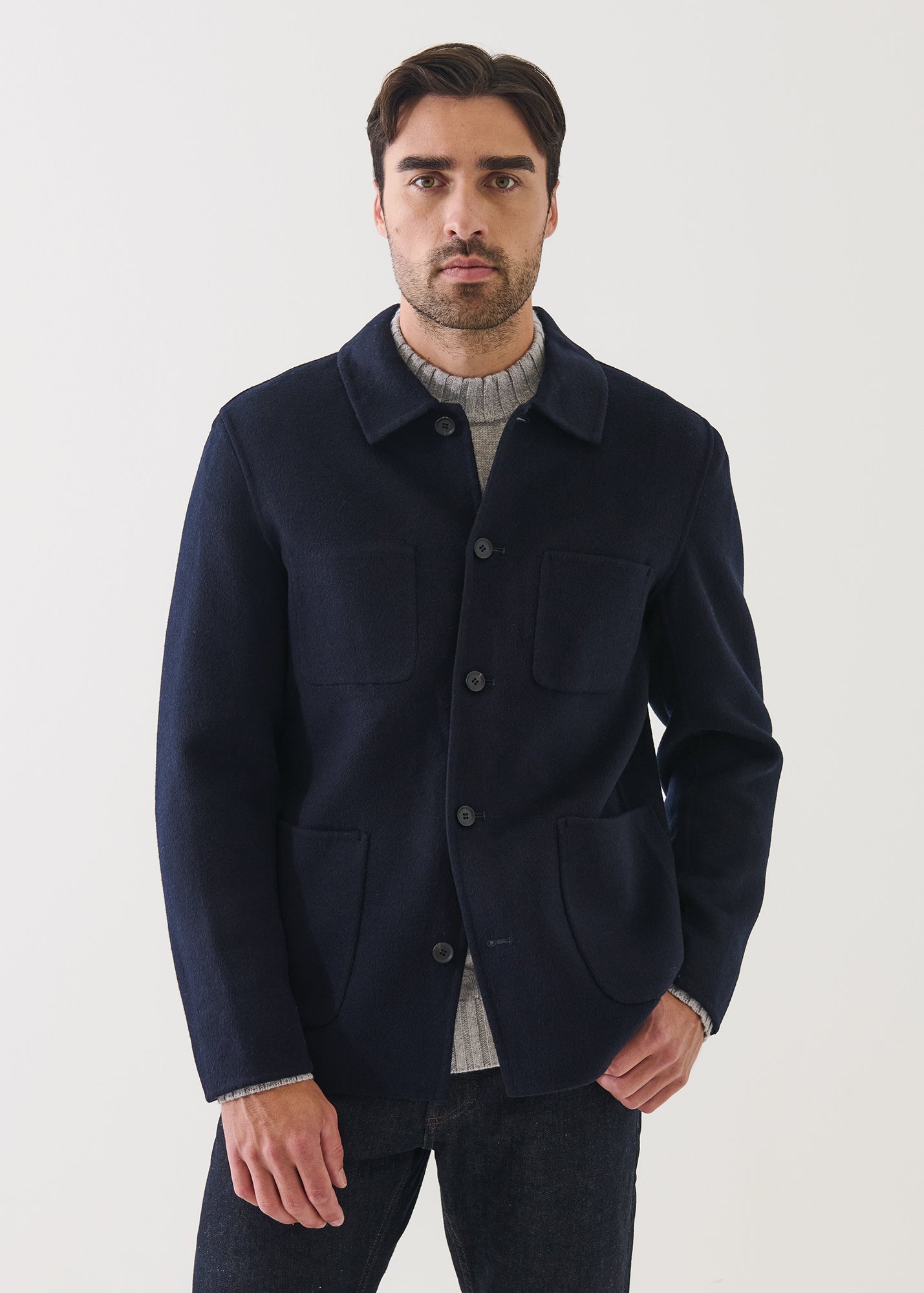 Wool Silk Chore Jacket - PATRICK ASSARAF