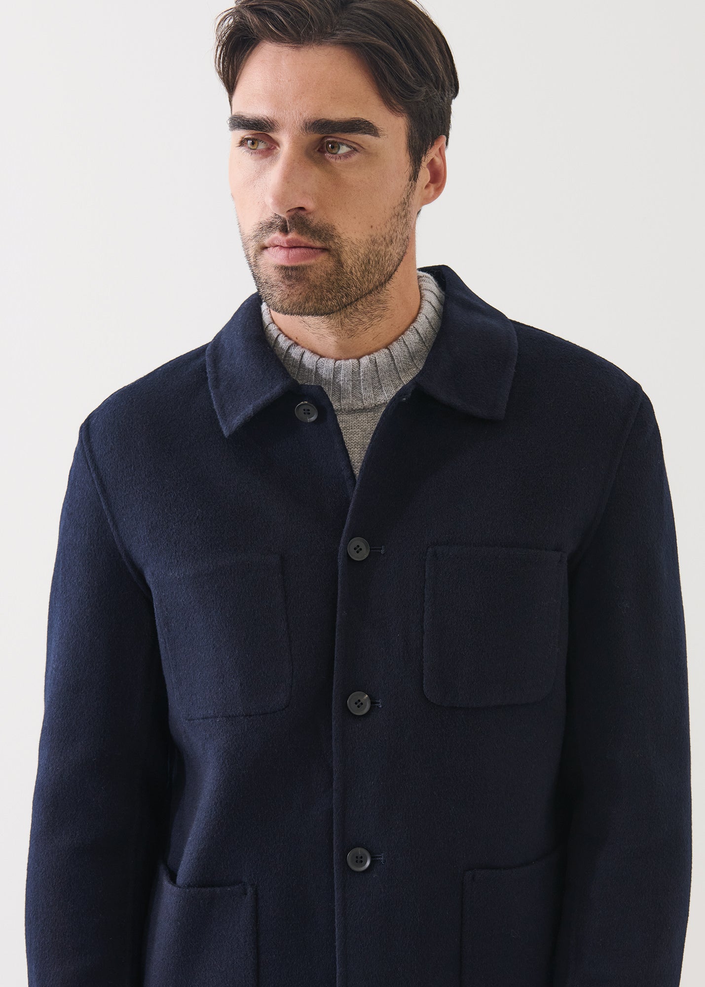 Wool Silk Chore Jacket - PATRICK ASSARAF