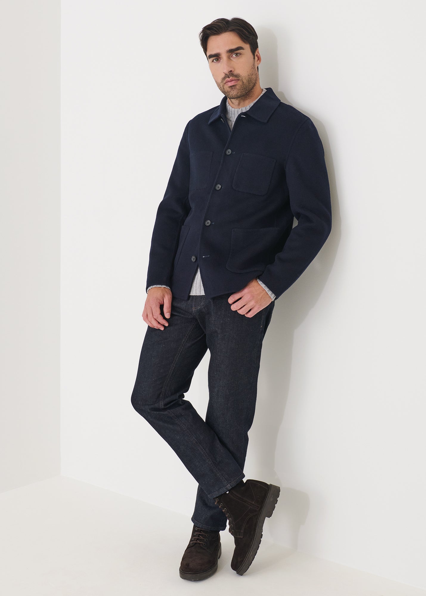 Wool Silk Chore Jacket - PATRICK ASSARAF