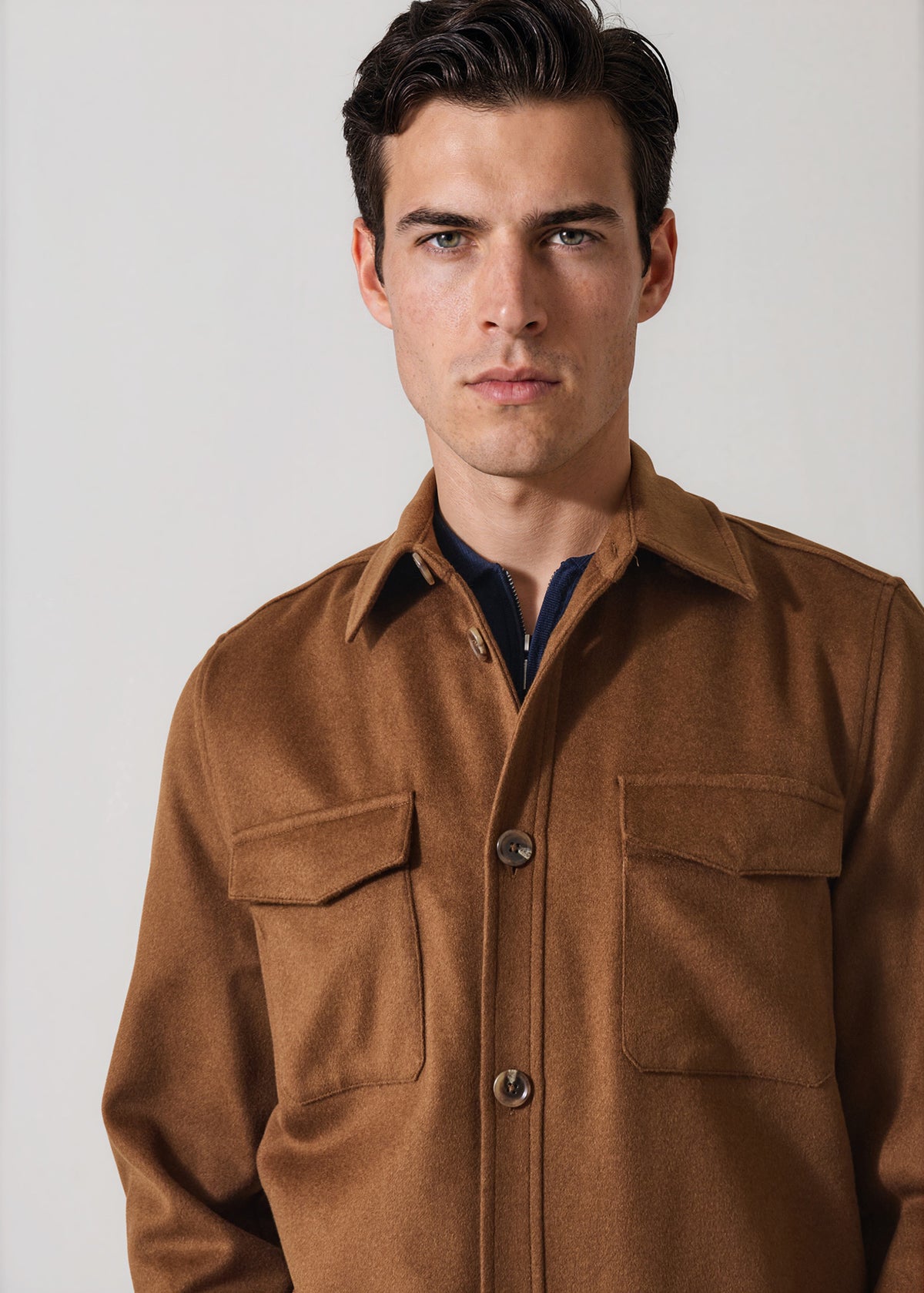Wool Silk Utility Jacket - PATRICK ASSARAF