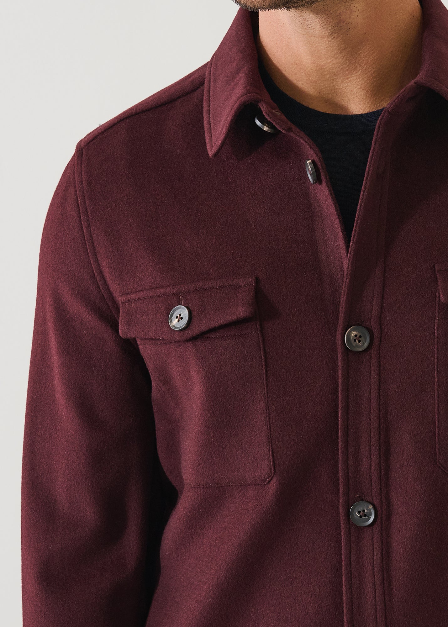 Wool Silk Utility Jacket