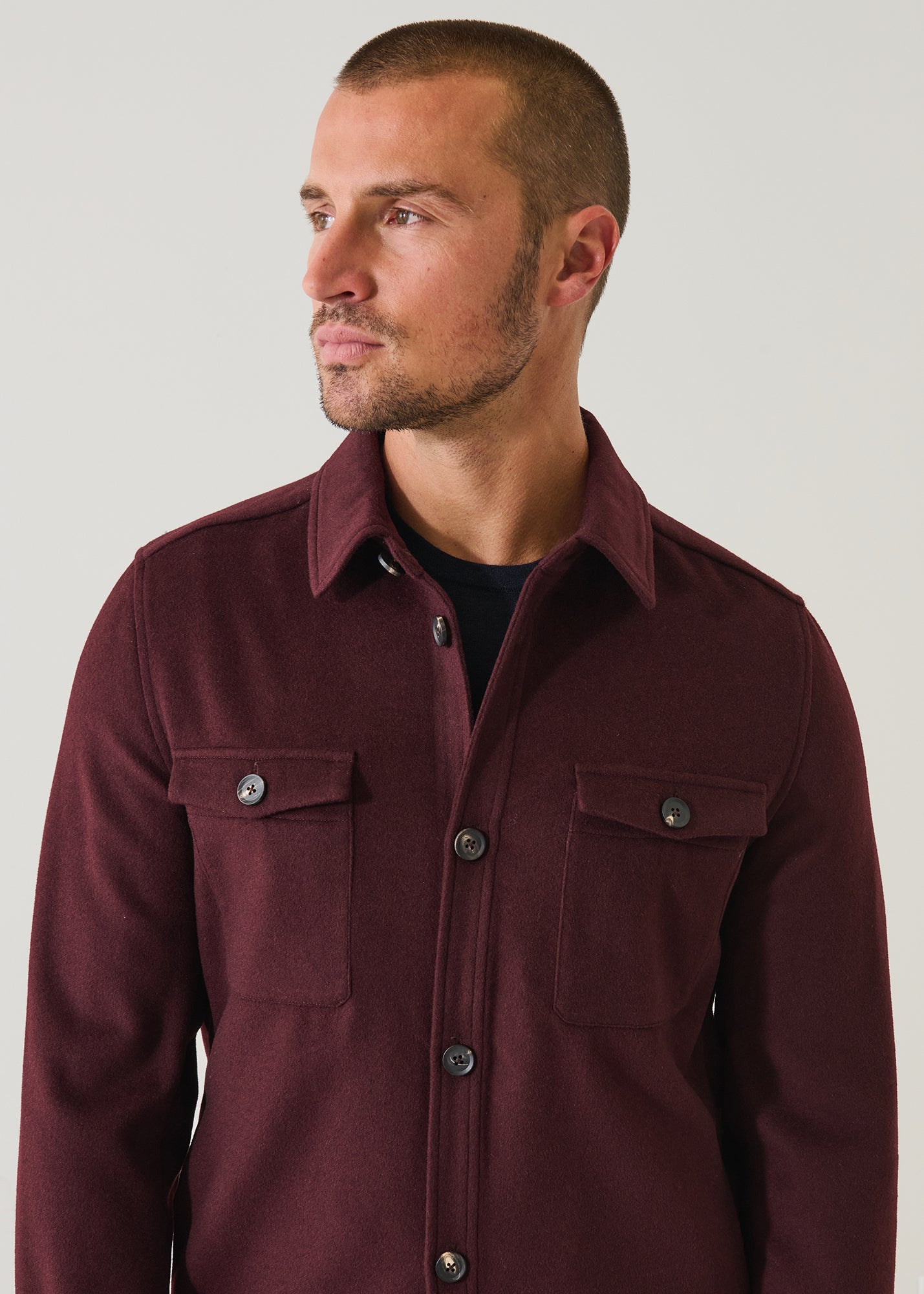 Wool Silk Utility Jacket