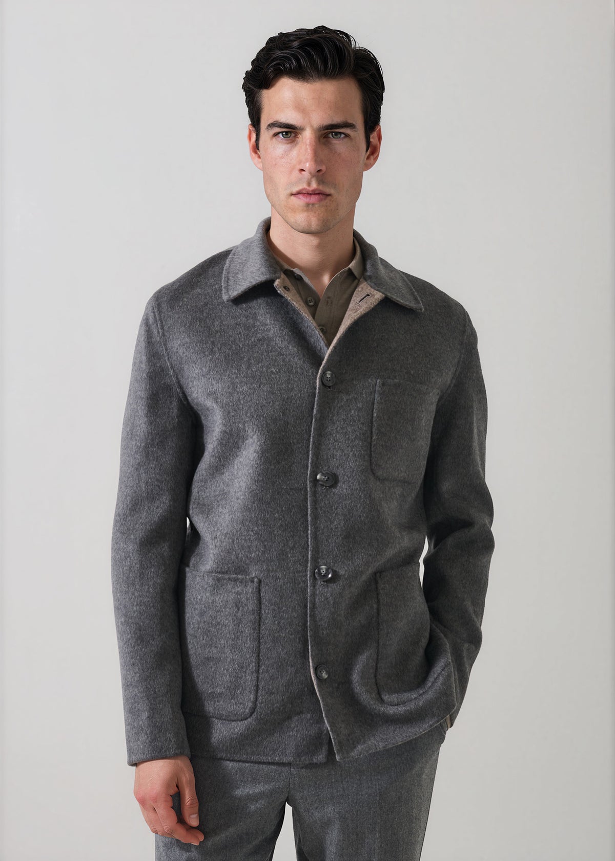 Wool-Cashmere Chore Jacket - PATRICK ASSARAF