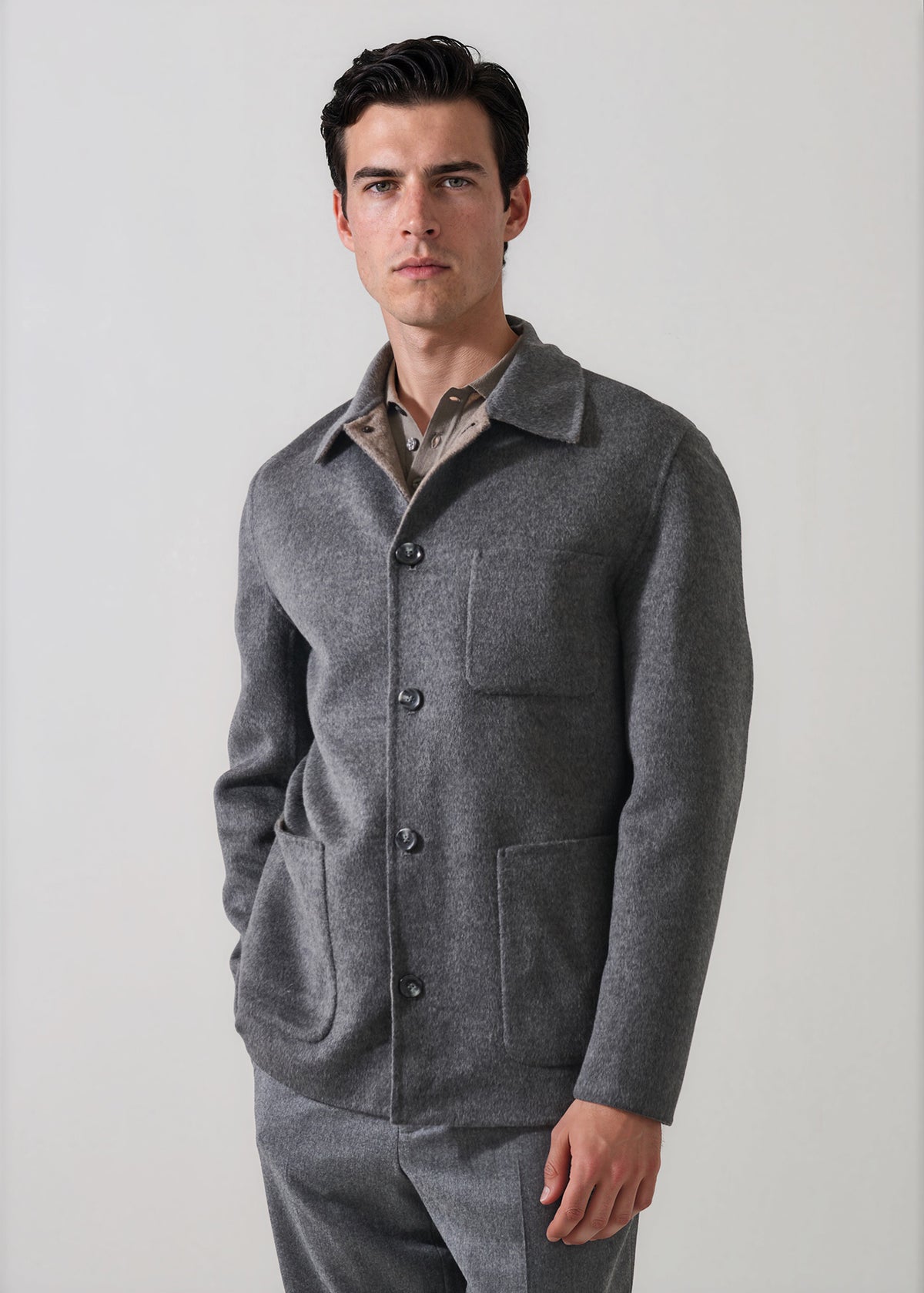 Wool-Cashmere Chore Jacket - PATRICK ASSARAF