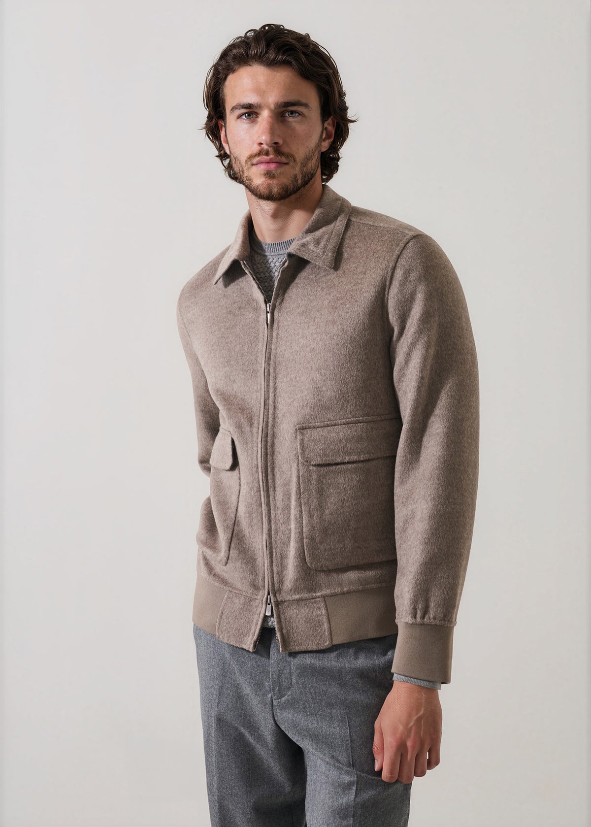 Wool-Cashmere Bomber Jacket - PATRICK ASSARAF