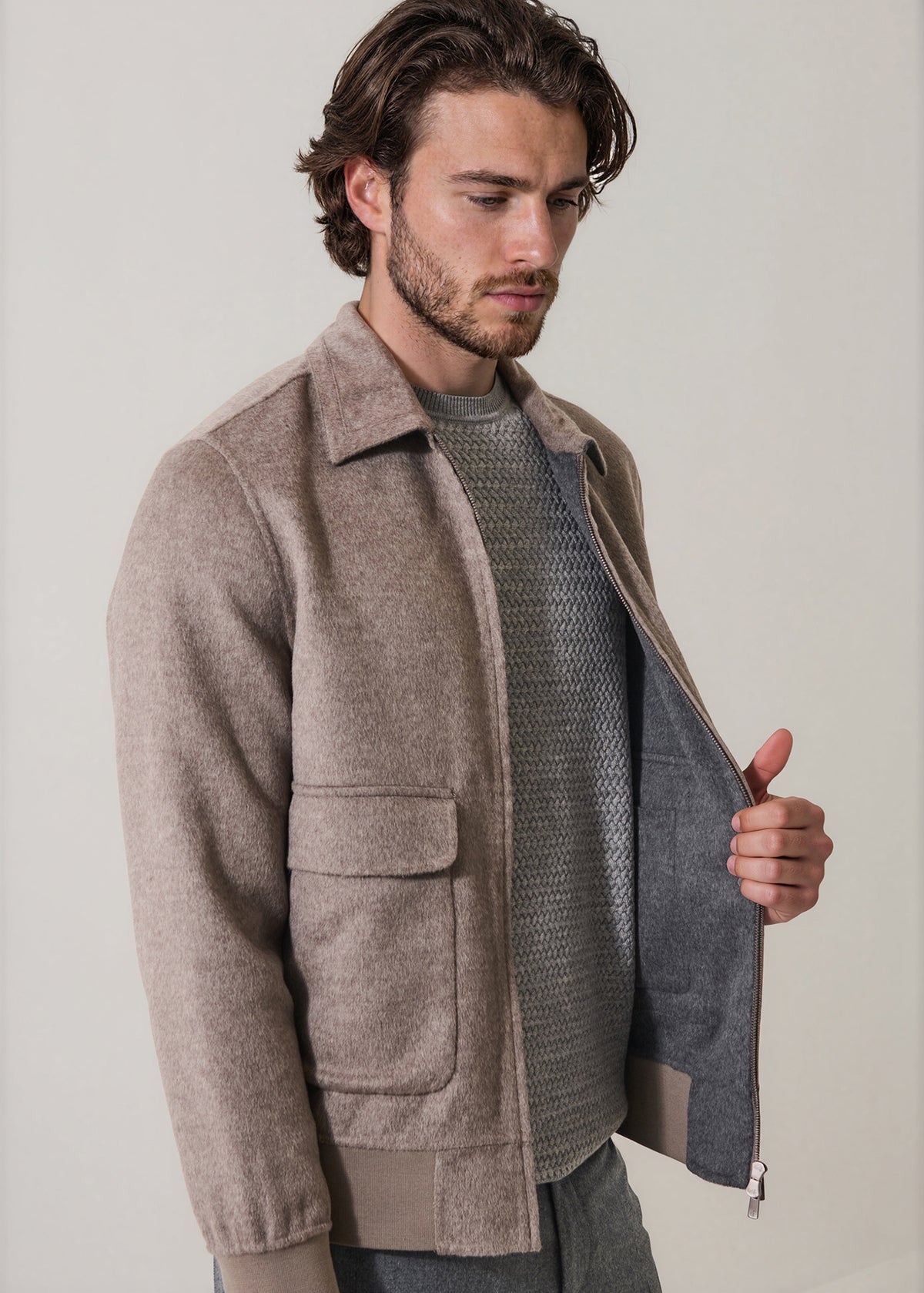 Wool-Cashmere Bomber Jacket - PATRICK ASSARAF