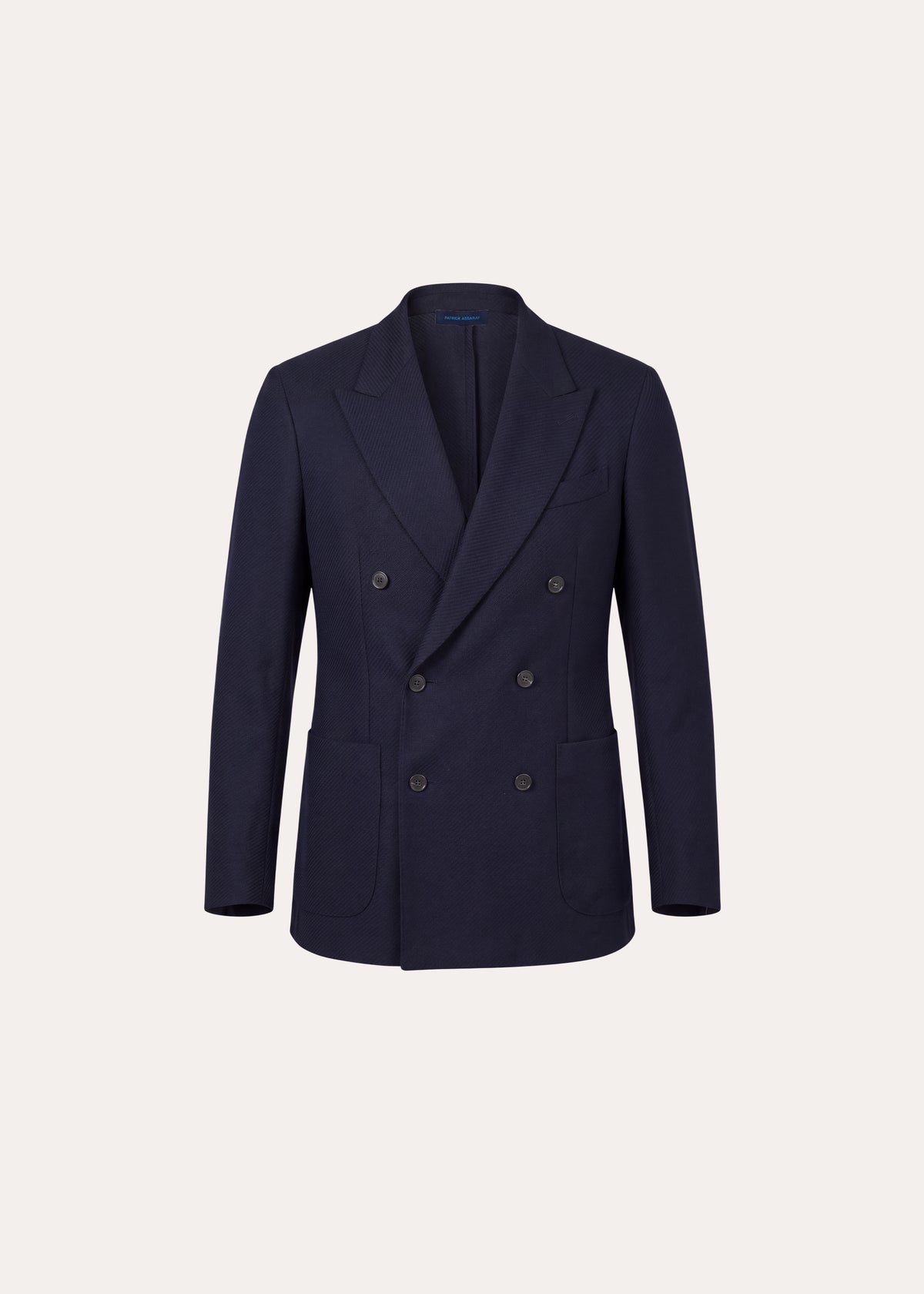 Wool-Cashmere Stretch Twill Double-Breasted Blazer - PATRICK ASSARAF
