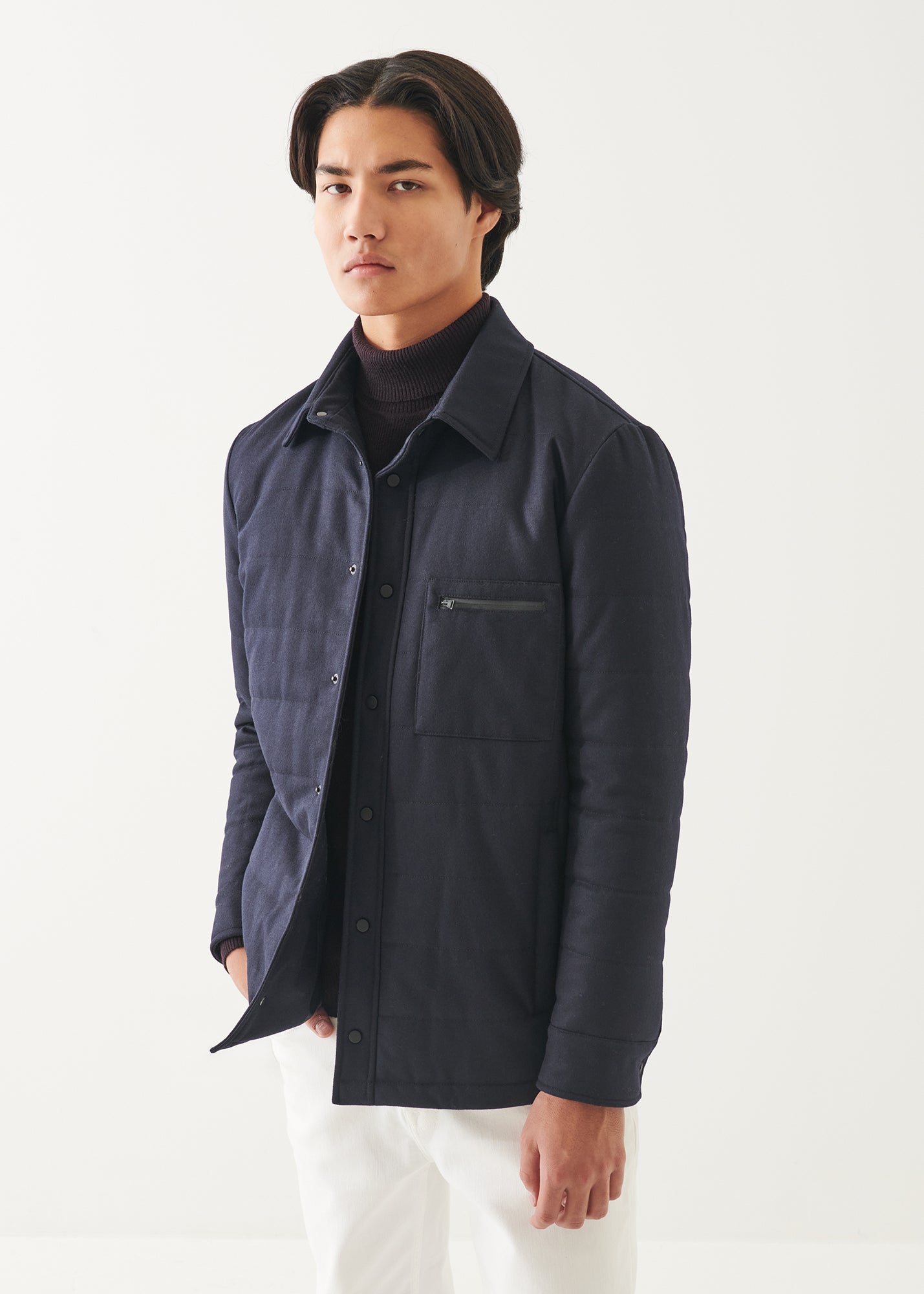 Wool Blend Quilted Car Coat - PATRICK ASSARAF