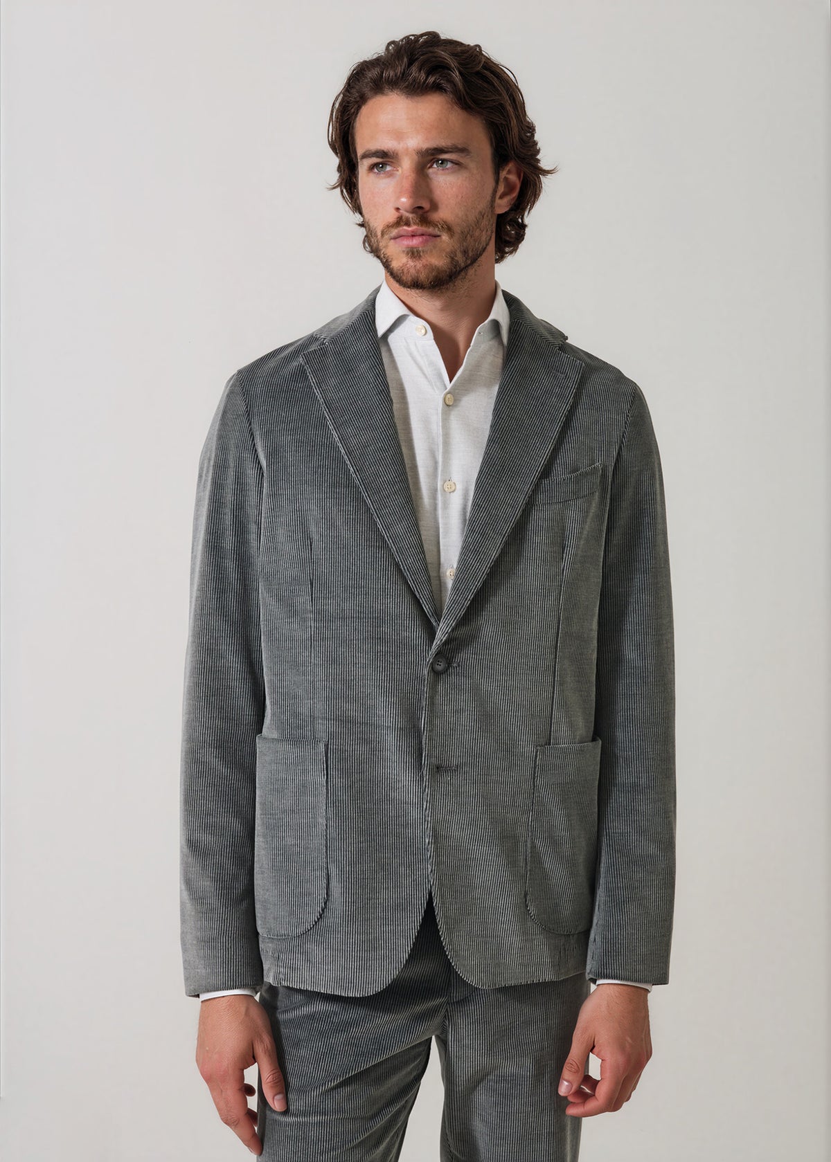 Cotton Wool Stretch Corduroy Blazer - PATRICK ASSARAF