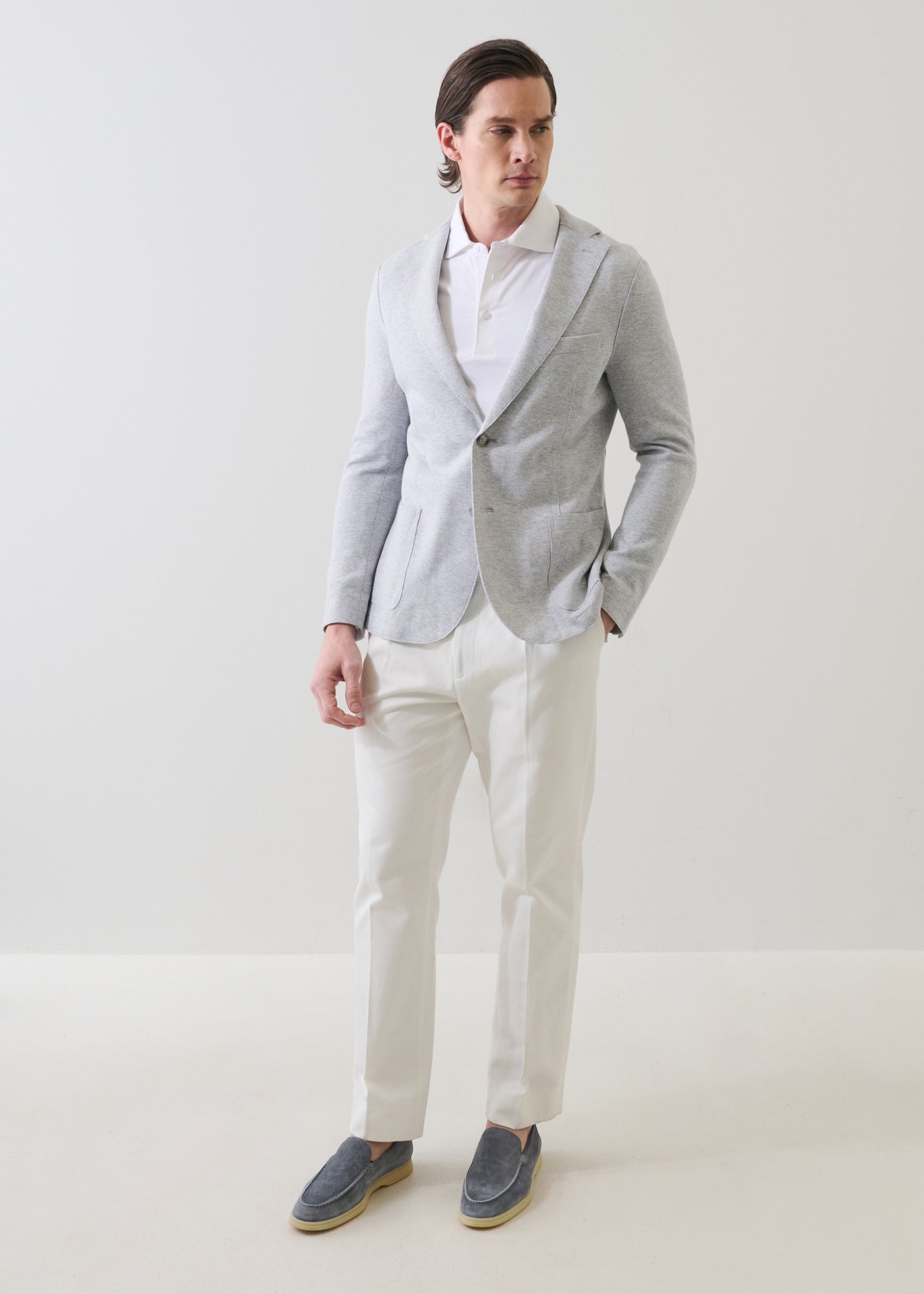 Cotton-Blend Textured Raw Edge Blazer - PATRICK ASSARAF