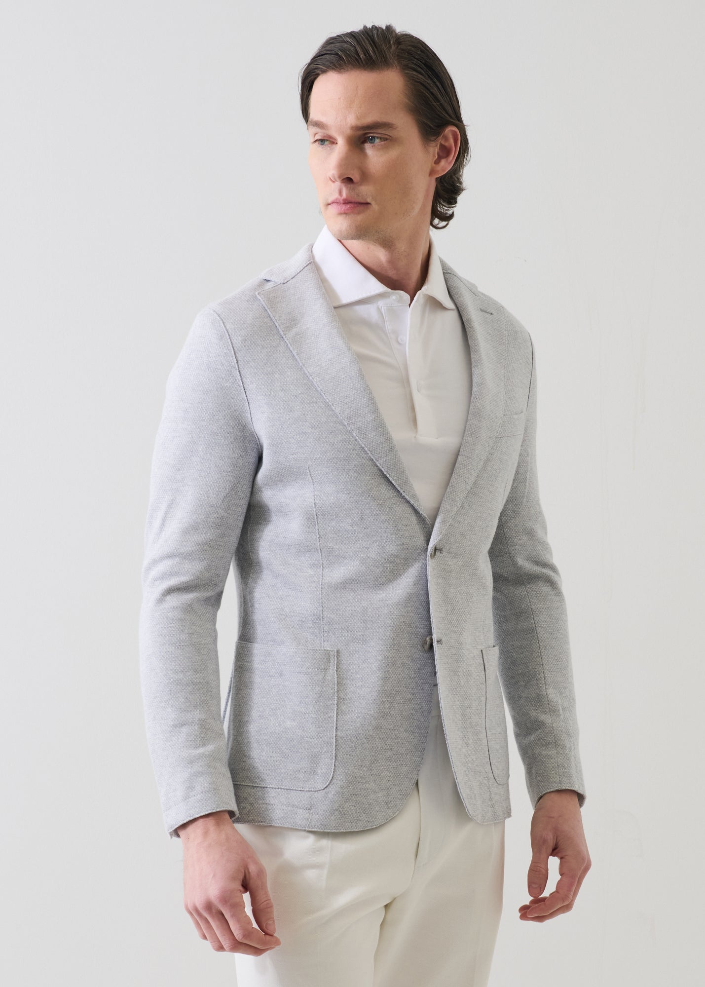 Cotton-Blend Textured Raw Edge Blazer - PATRICK ASSARAF