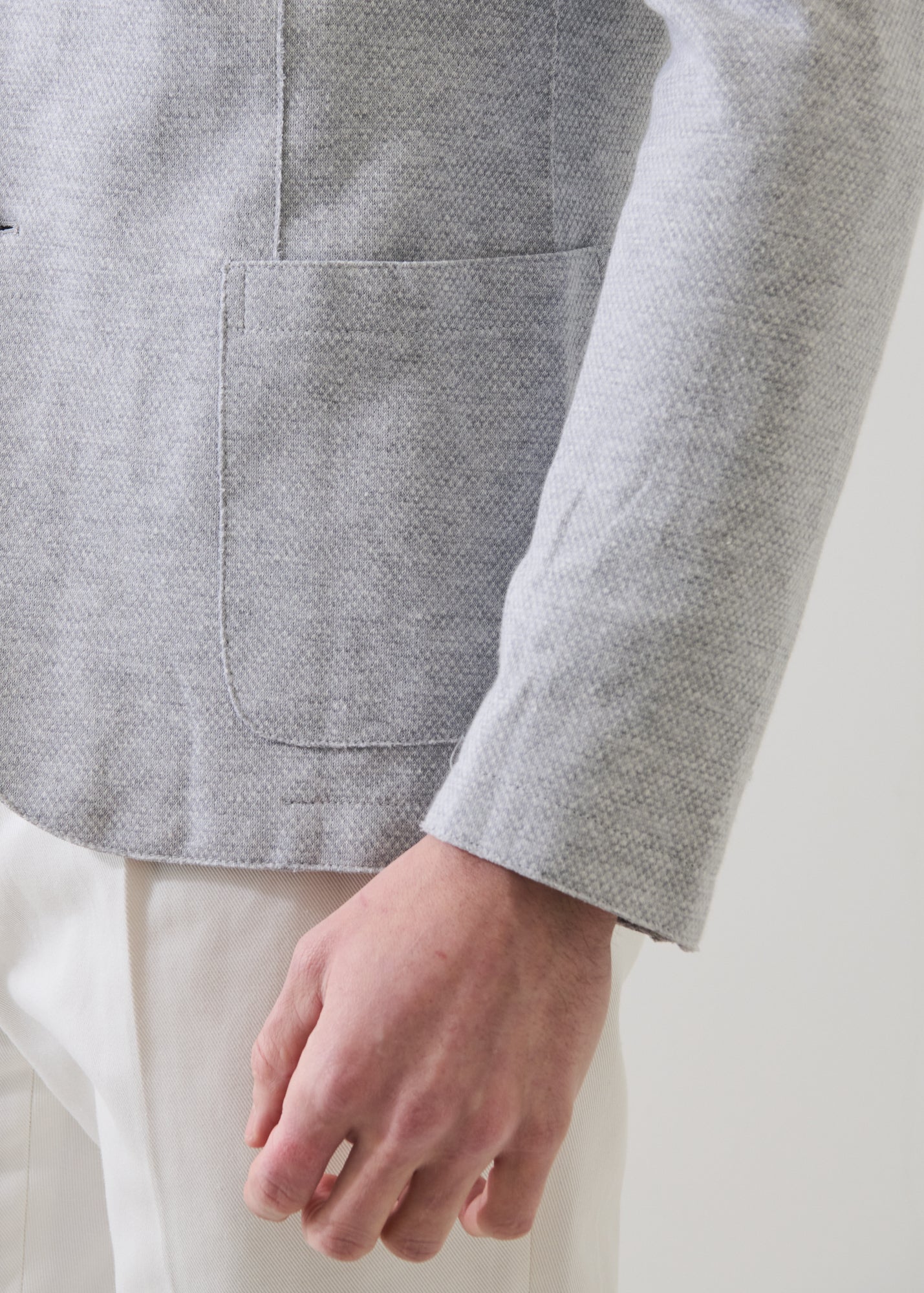 Cotton-Blend Textured Raw Edge Blazer - PATRICK ASSARAF