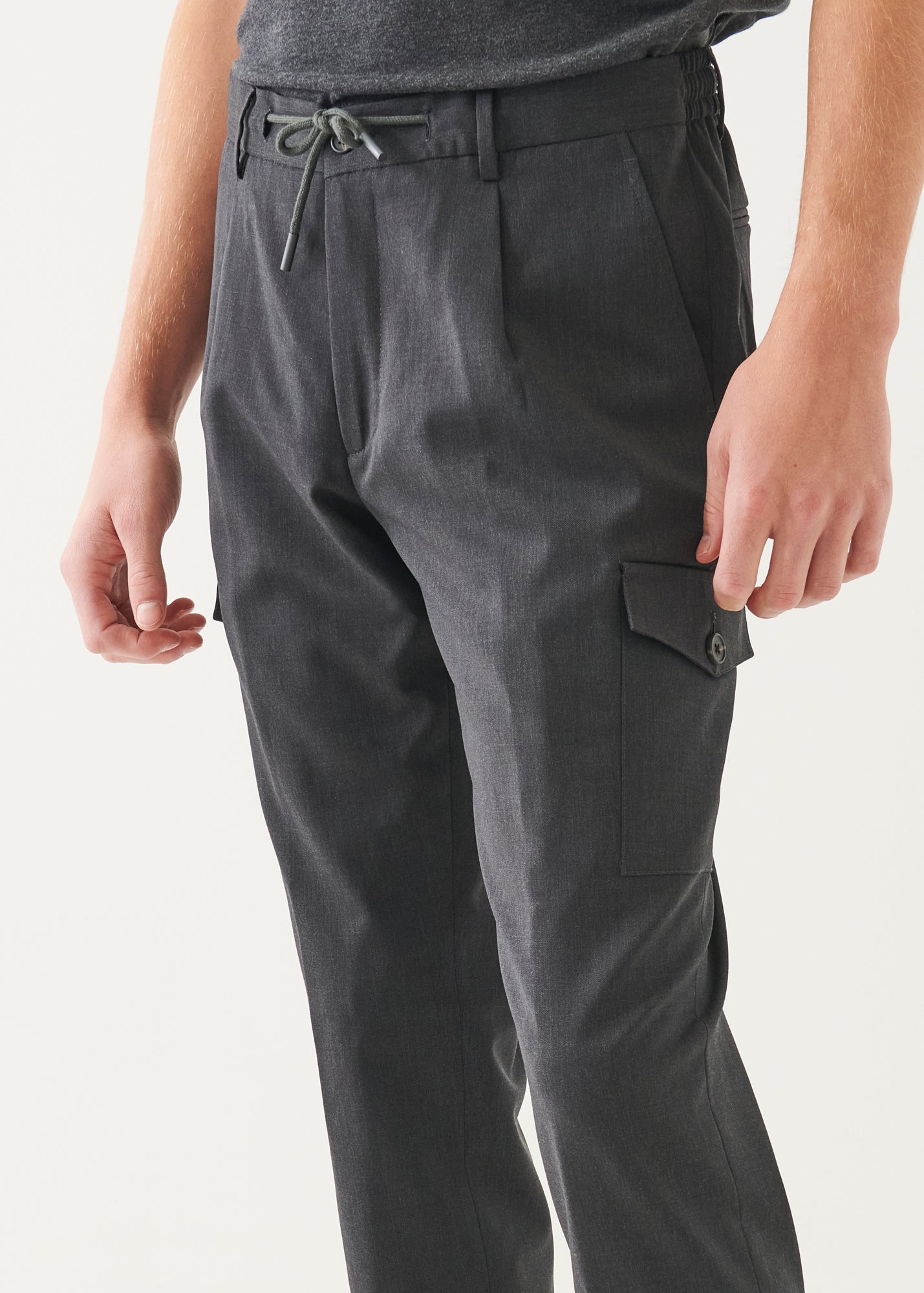 Wool Slim Cargo Pant - PATRICK ASSARAF