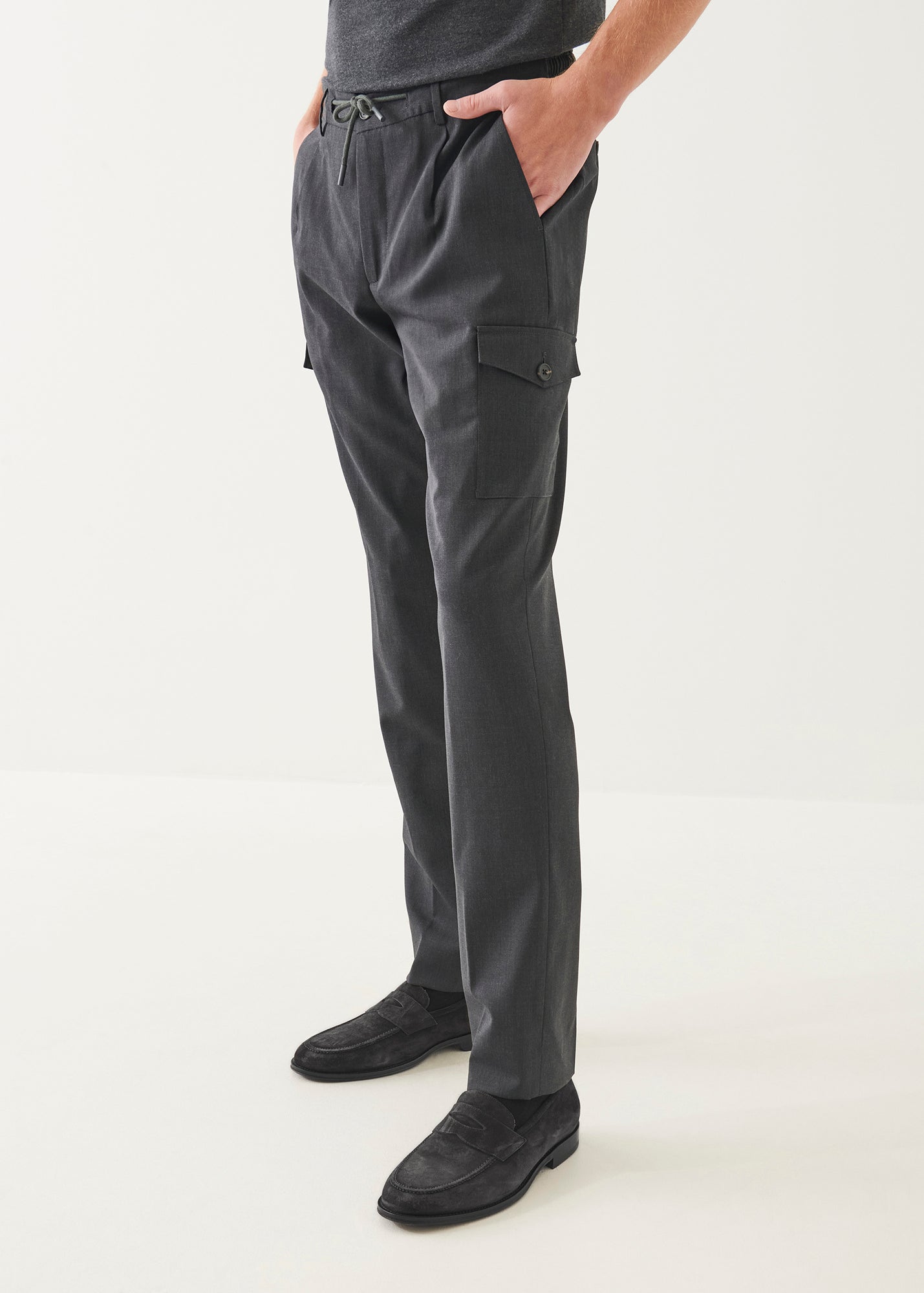 Wool Slim Cargo Pant - PATRICK ASSARAF