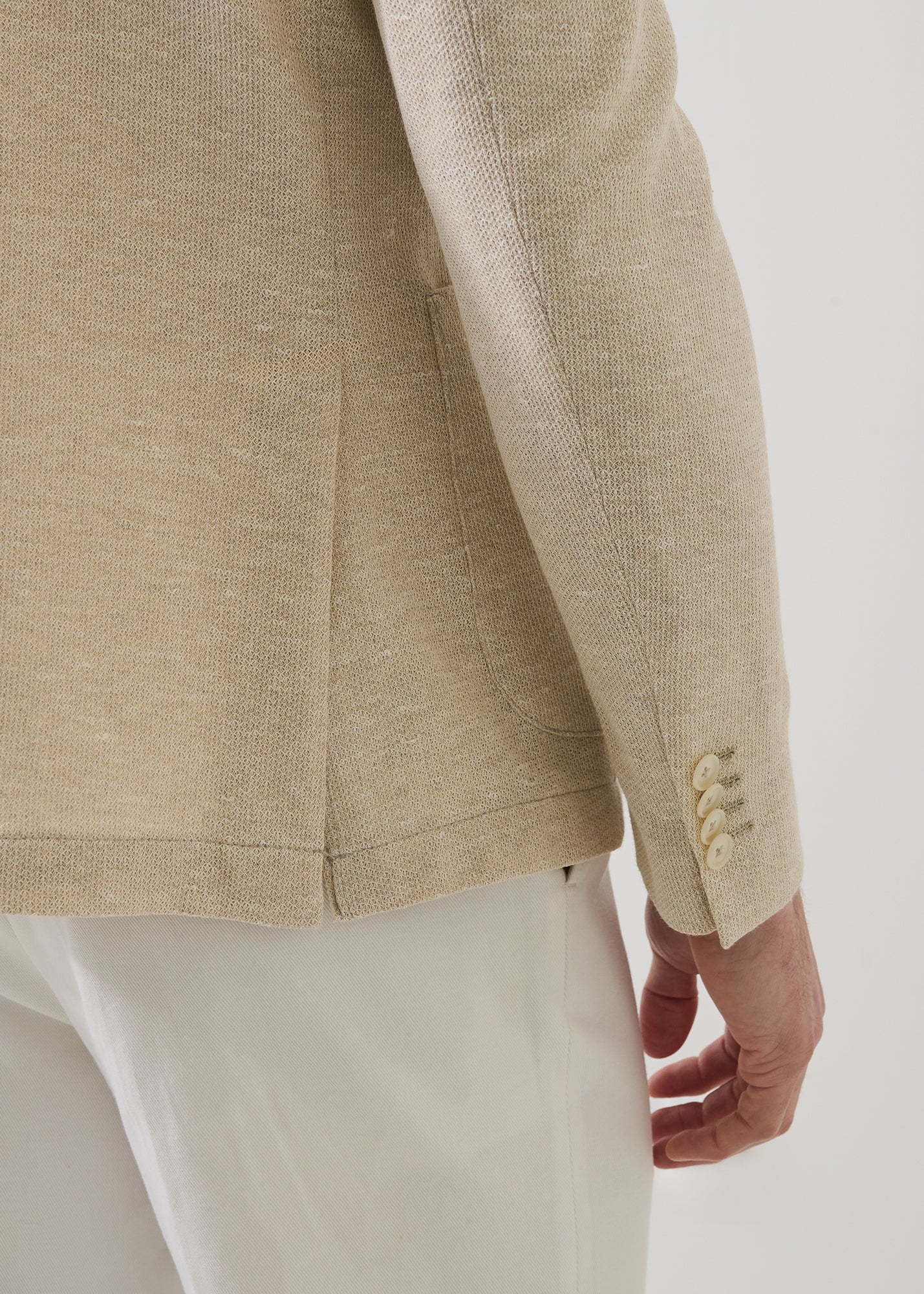 Linen-Cotton Textured Knit Blazer - PATRICK ASSARAF