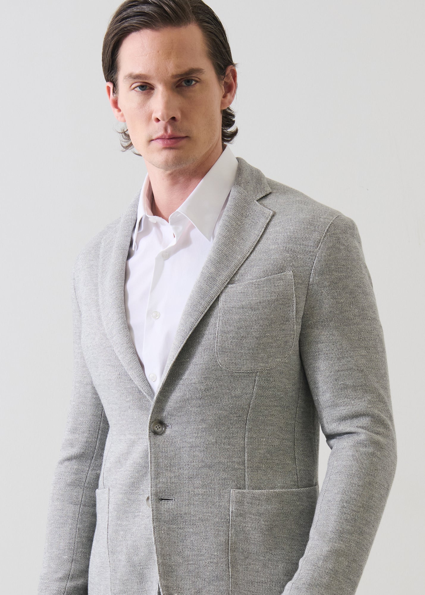 Double Face Cotton-Linen Knit Blazer - PATRICK ASSARAF