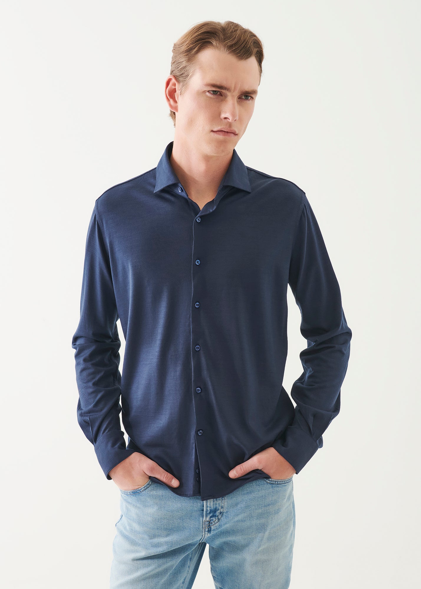 Reda Active Wool Knit Shirt - PATRICK ASSARAF