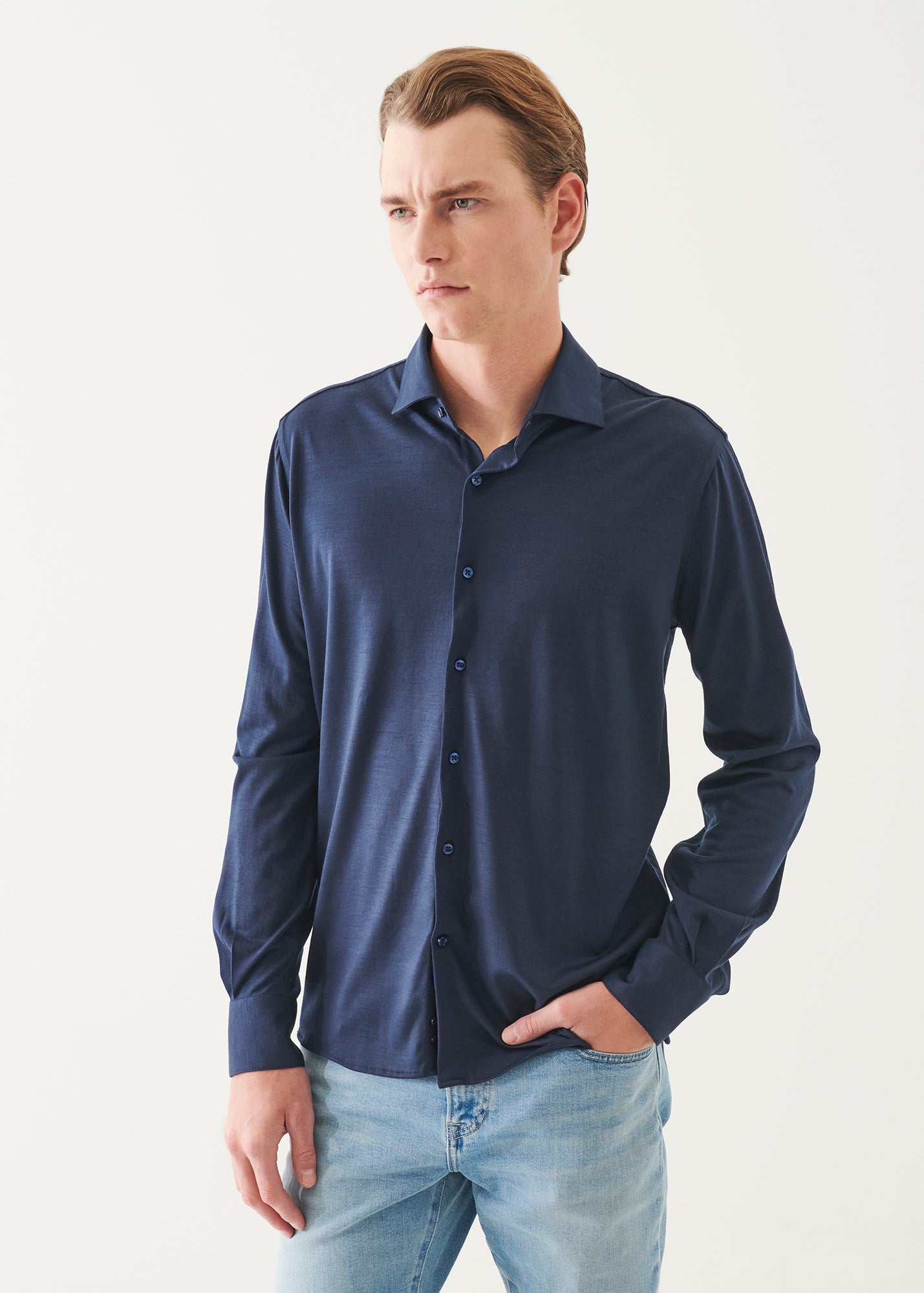 Reda Active Wool Knit Shirt - PATRICK ASSARAF