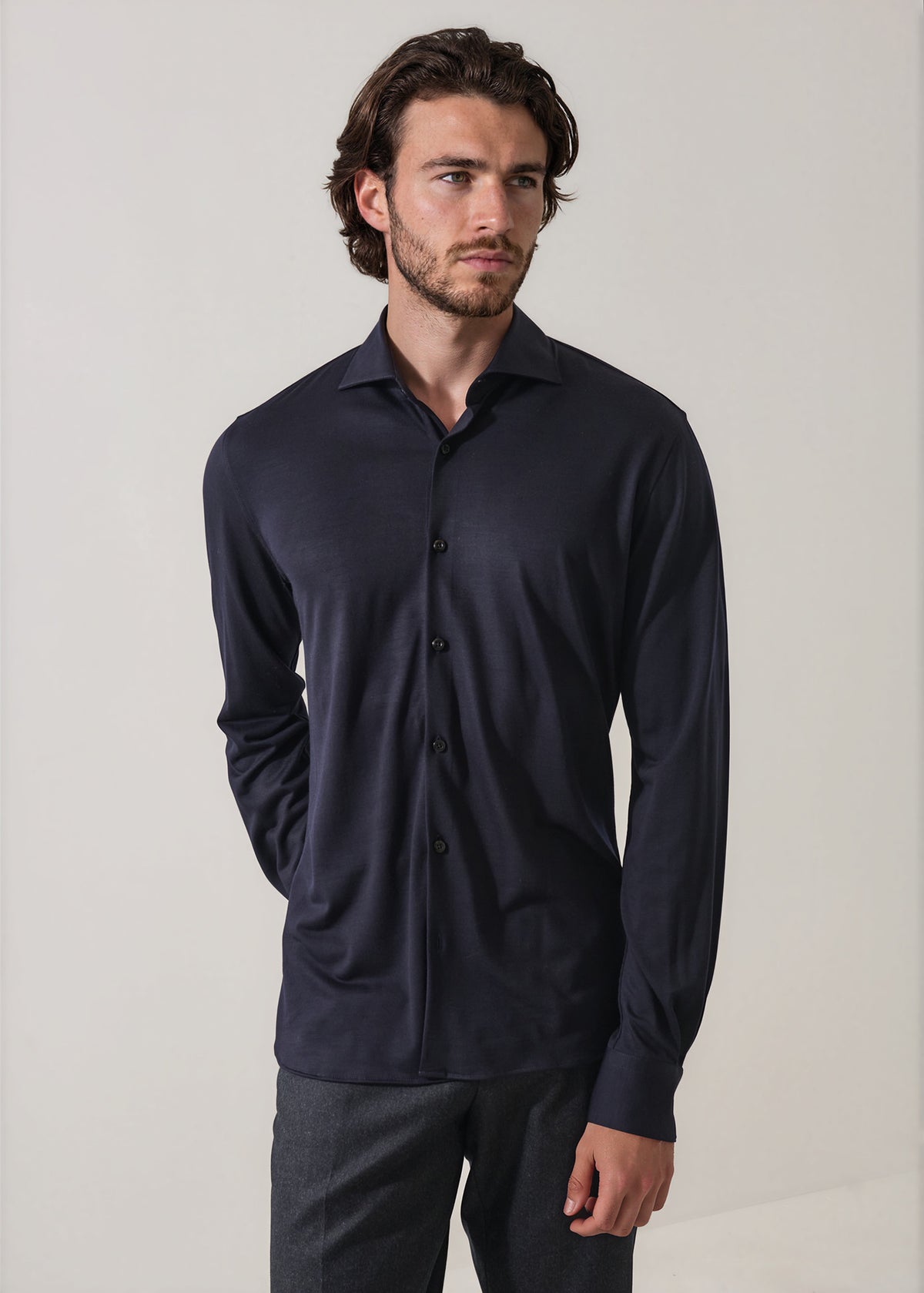 Superfine Wool Knit Shirt - PATRICK ASSARAF