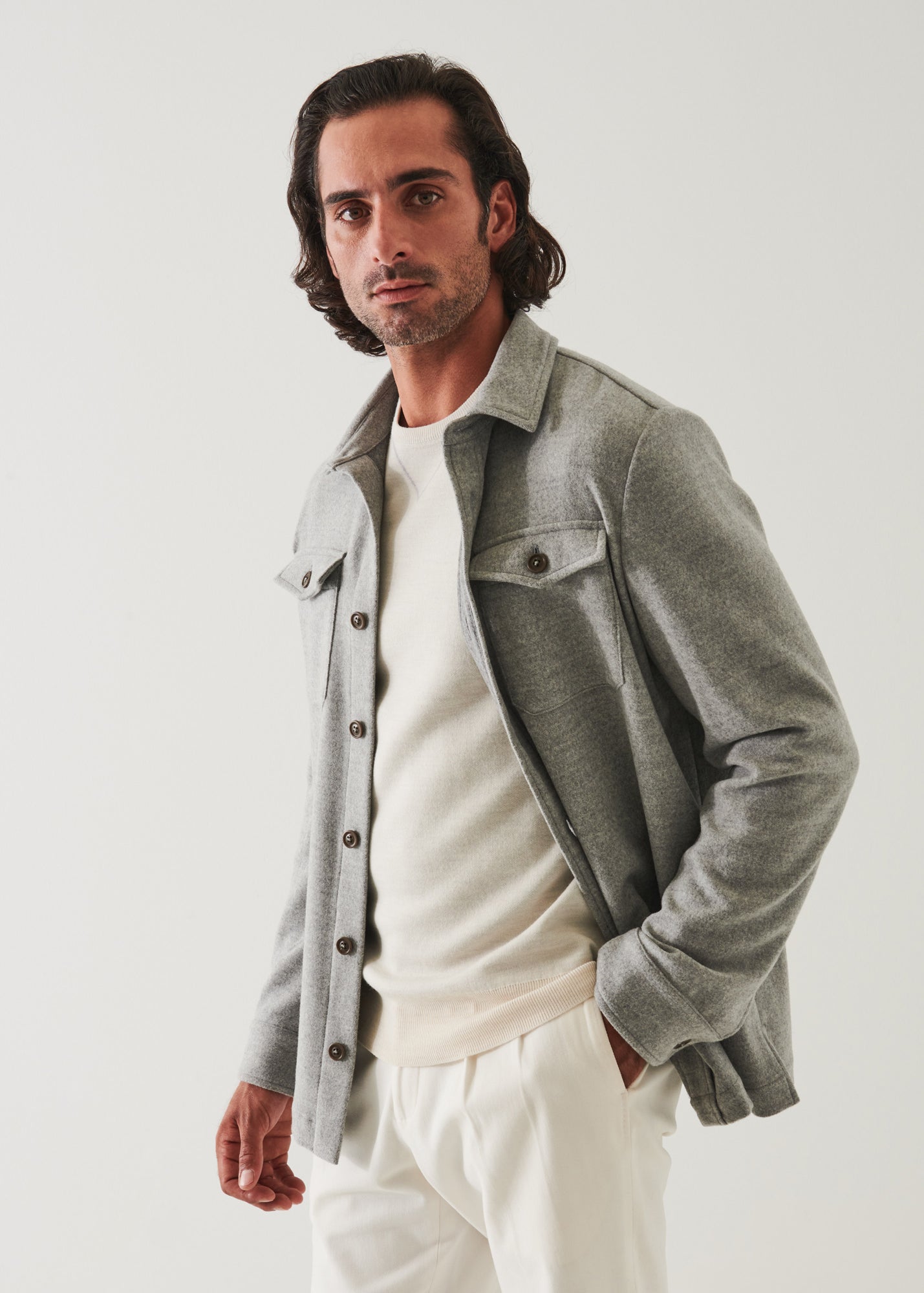 Italian Two-Pocket Shirt Jacket