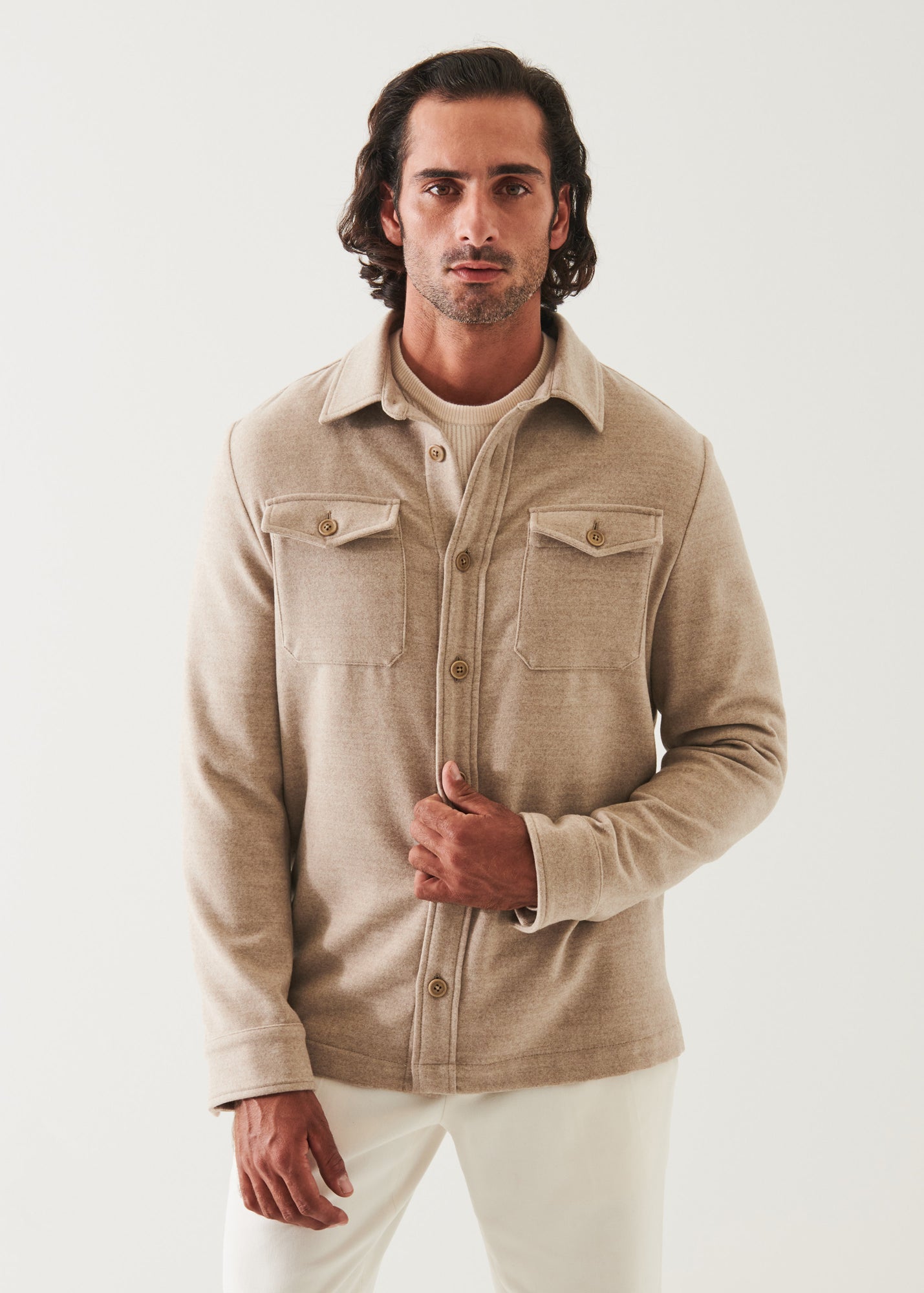 Italian Two-Pocket Shirt Jacket - PATRICK ASSARAF