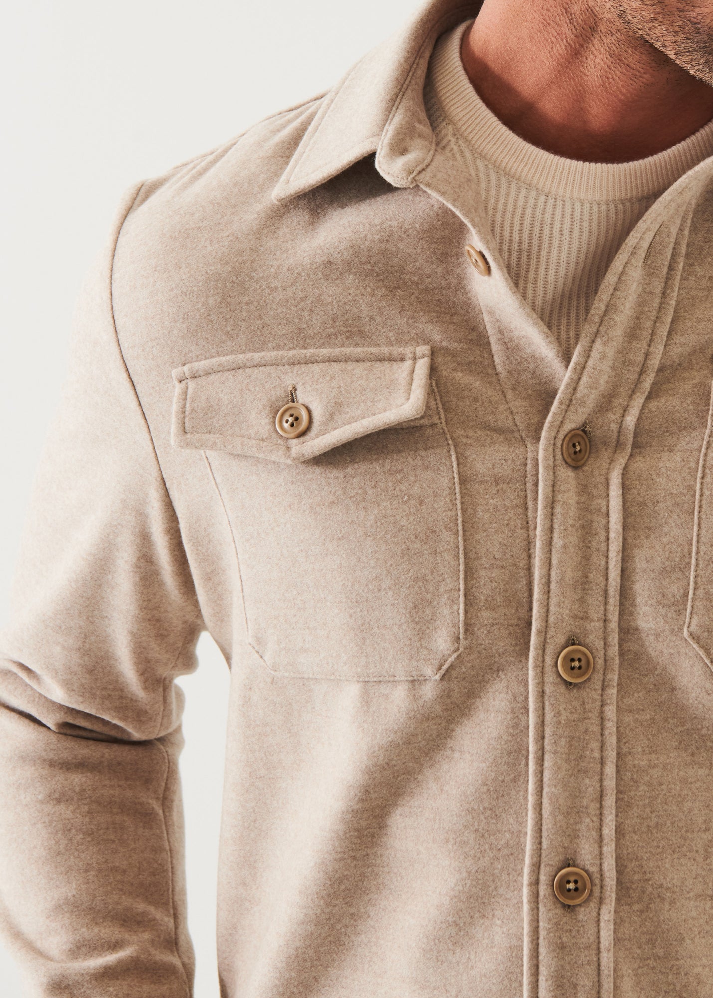 Italian Two-Pocket Shirt Jacket - PATRICK ASSARAF