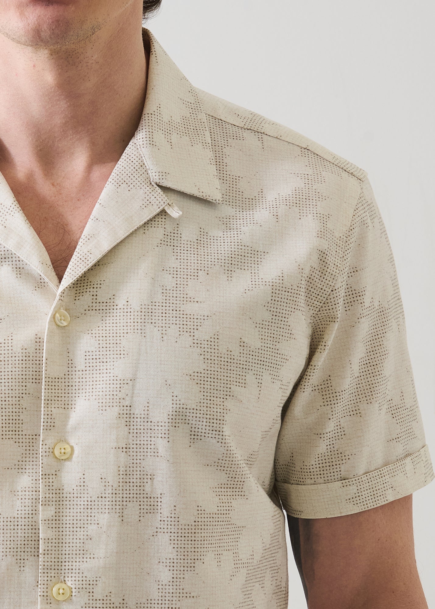Abstract Floral Cotton Camp Collar Shirt - PATRICK ASSARAF