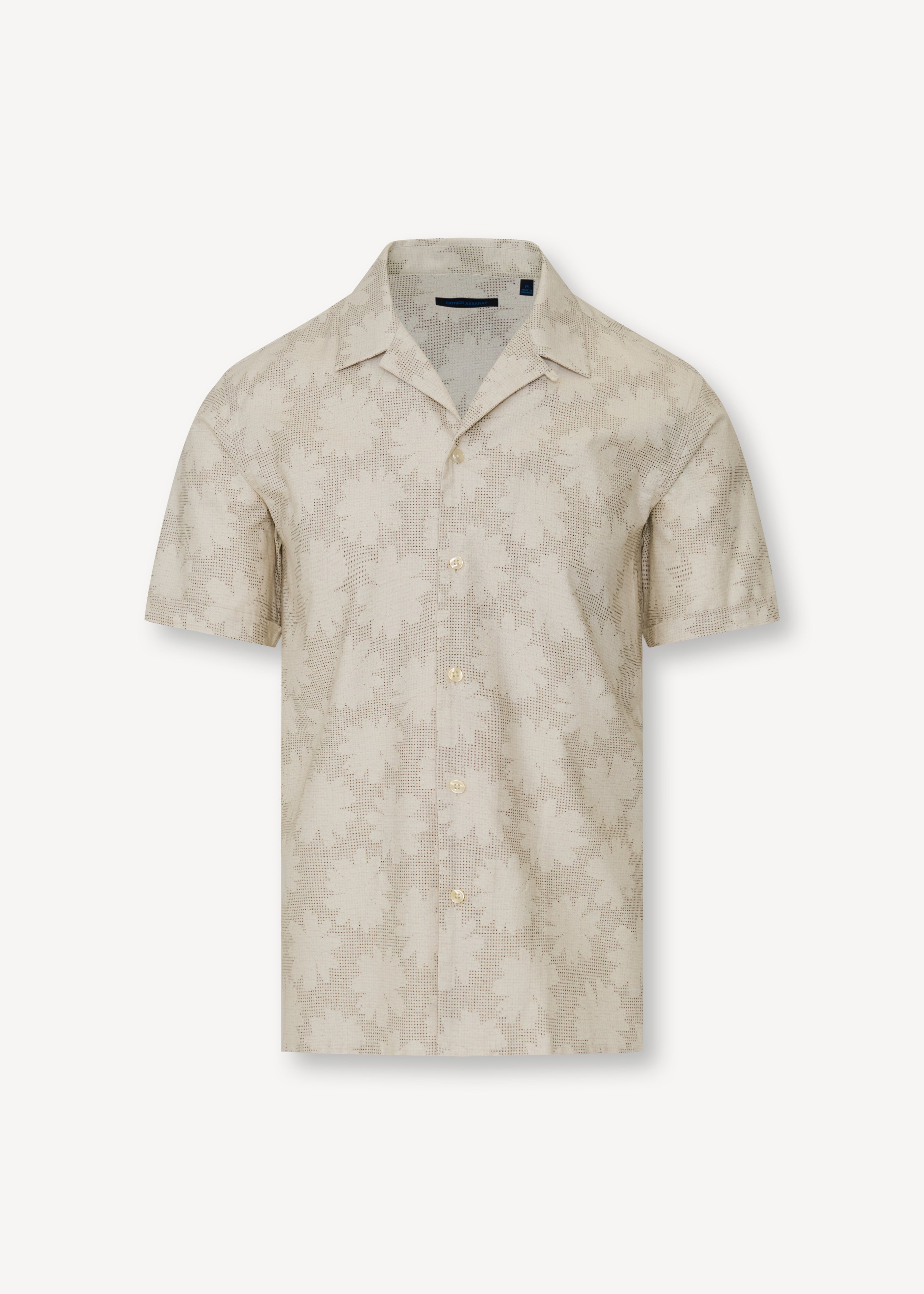Abstract Floral Cotton Camp Collar Shirt - PATRICK ASSARAF